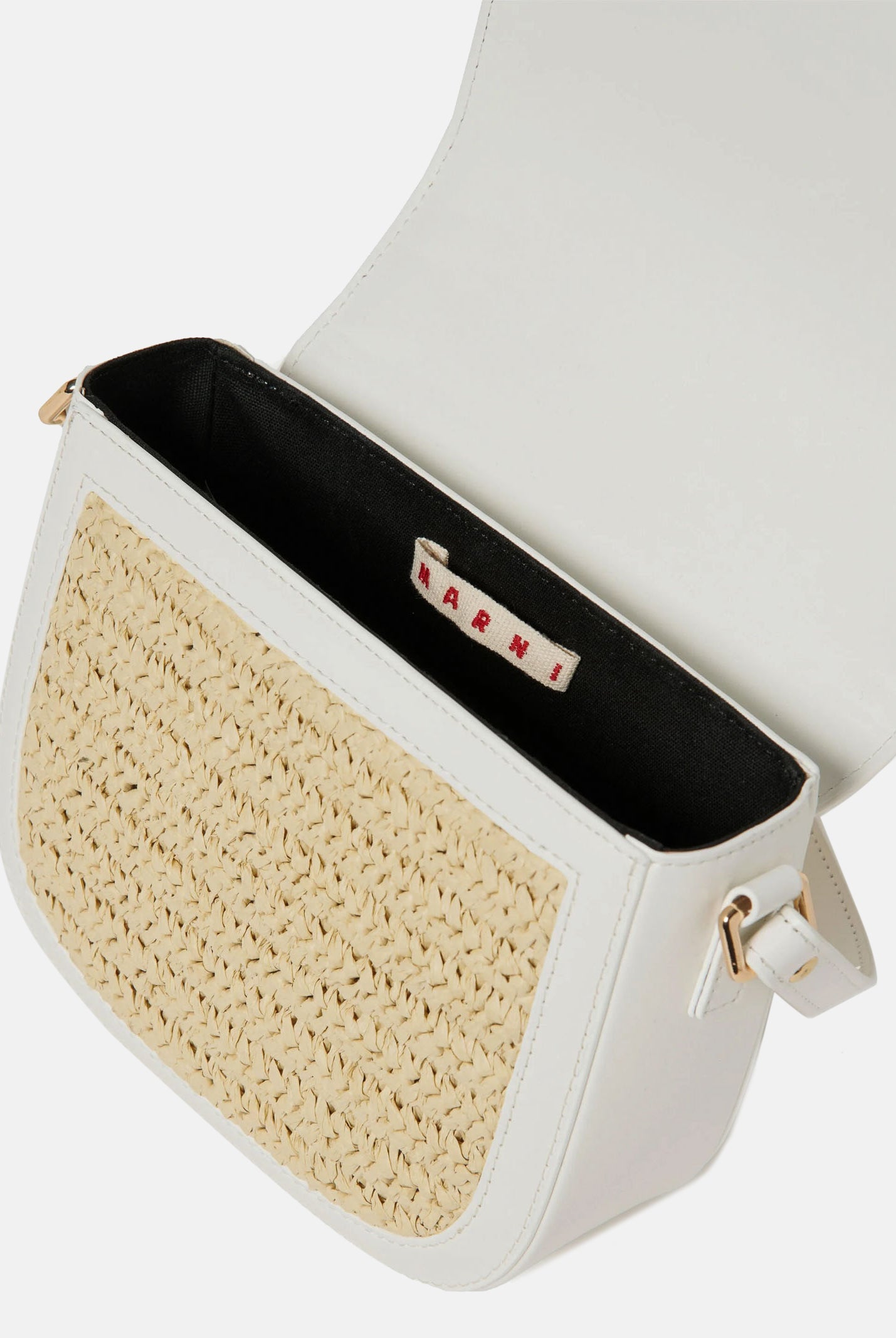 MARNI Borsa a tracolla Smile paglia e bianca da donna M01828M00WR 0M114 MARNI