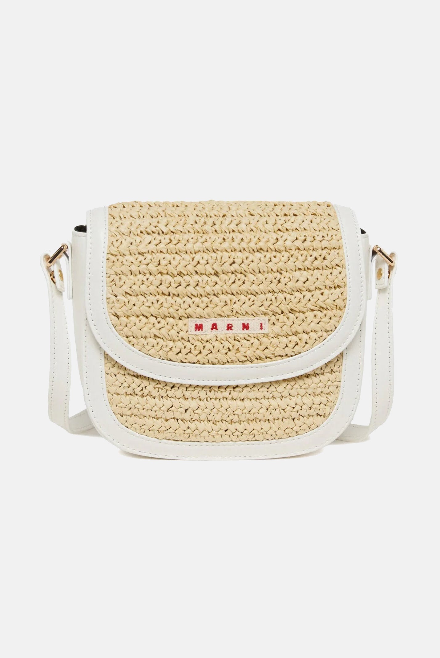 MARNI Borsa a tracolla Smile paglia e bianca da donna M01828M00WR 0M114 MARNI
