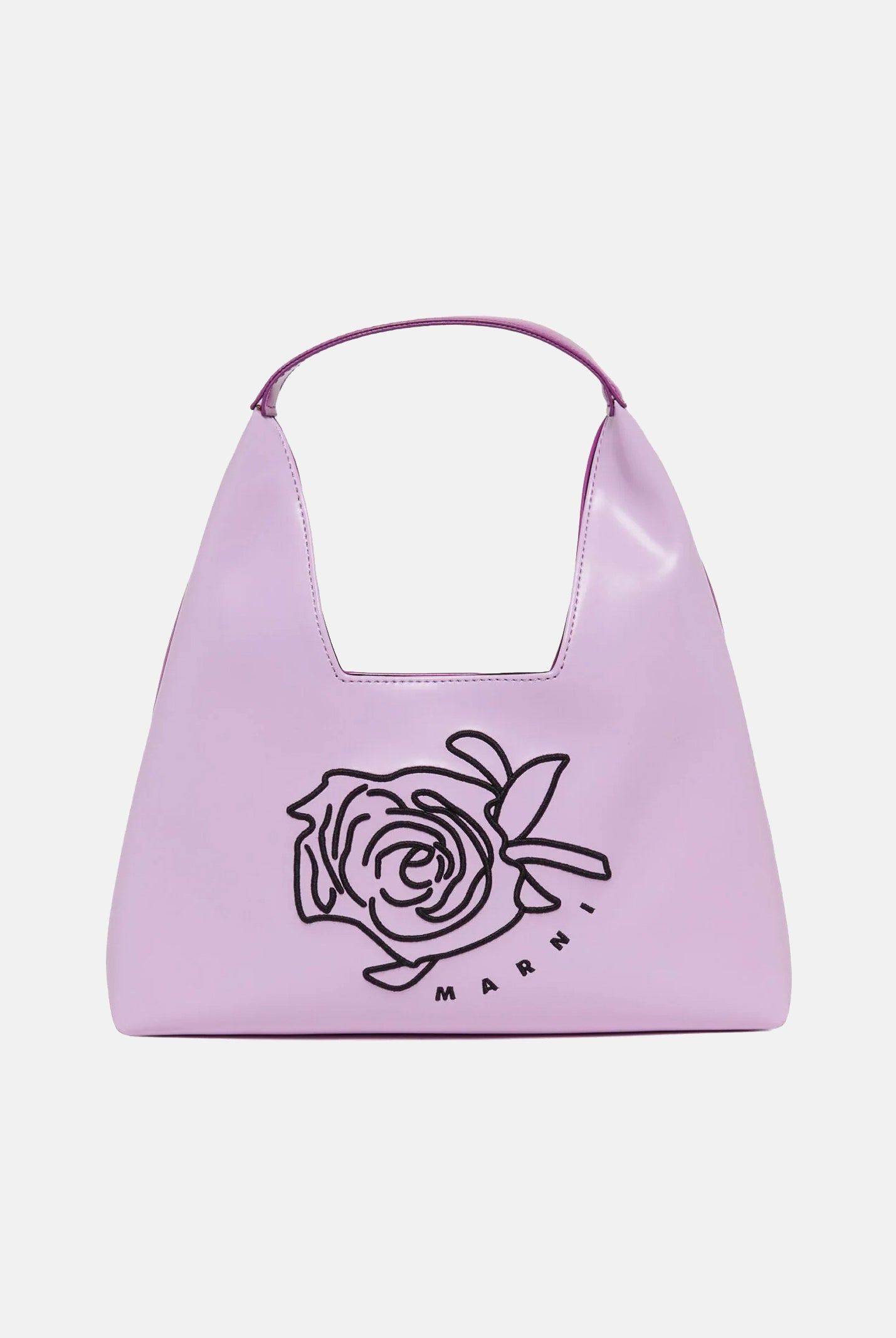 MARNI Borsa a mano Diamond lilla e viola da donna con motivo floreale ricamato M01837M00TK 0M612 MARNI