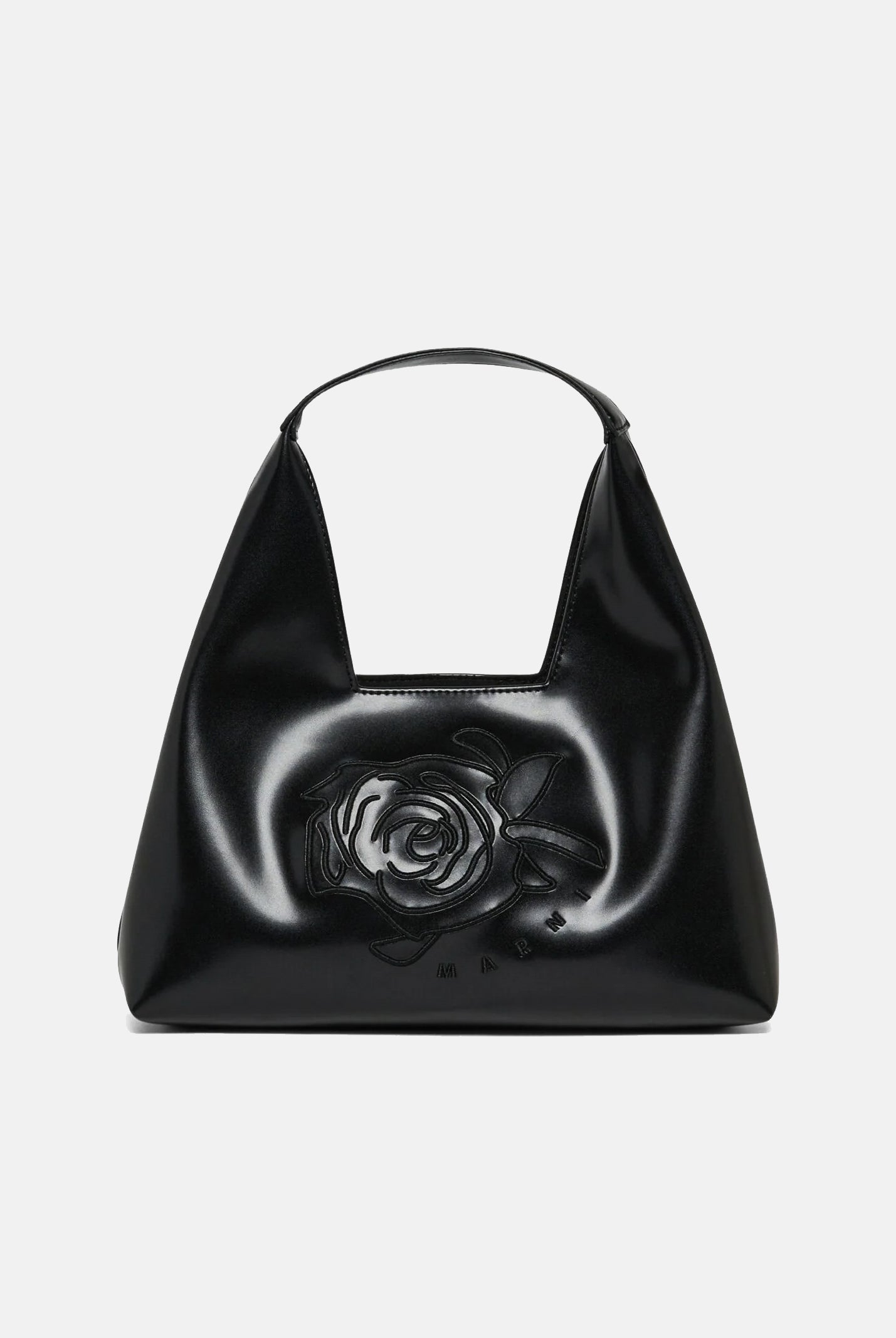 MARNI Borsa a mano Diamond nera da donna con motivo floreale ricamato M01837M00TK 0M900 MARNI