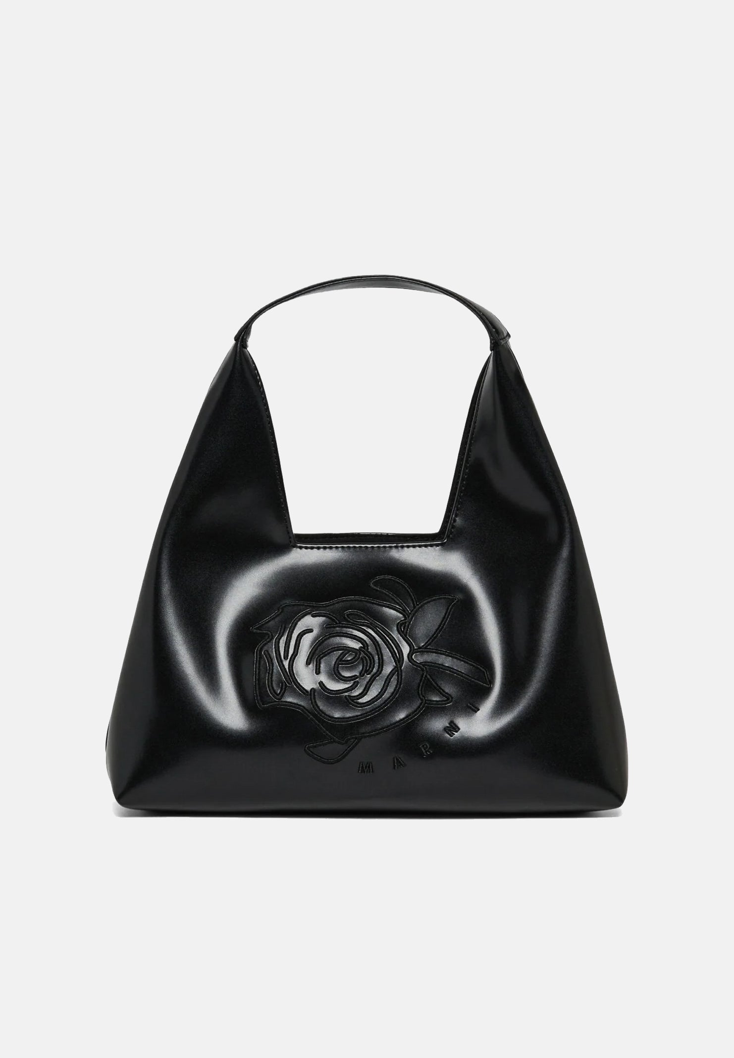 MARNI Borsa a mano Diamond nera da donna con motivo floreale ricamato M01837M00TK 0M900 MARNI