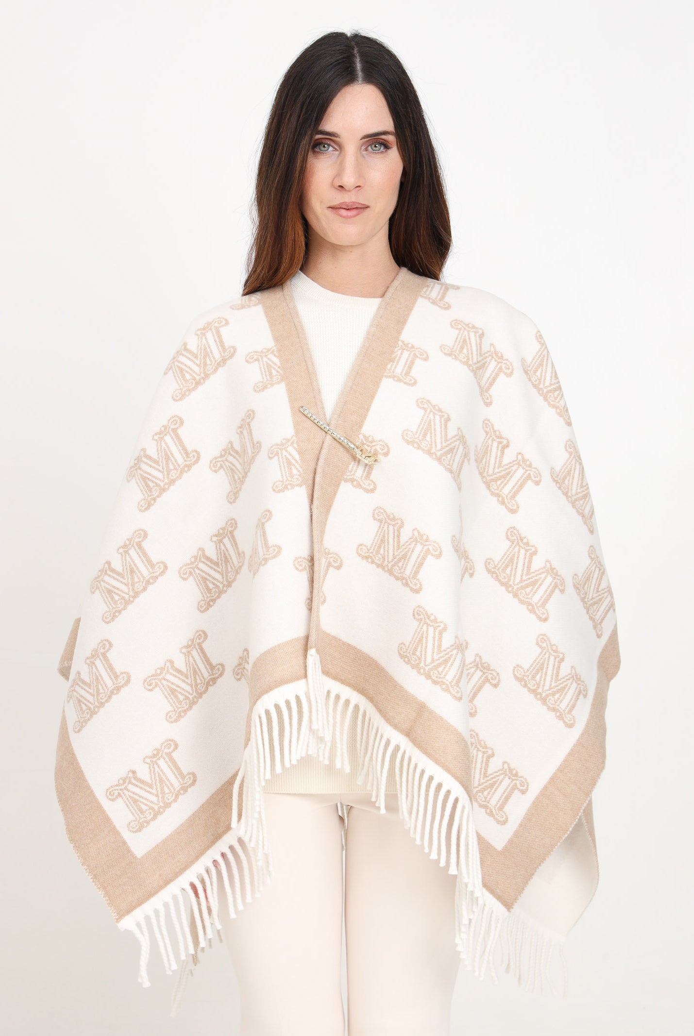 MAX MARA Mantella Frinestd avorio da donna 2426736011600 005 MAX MARA