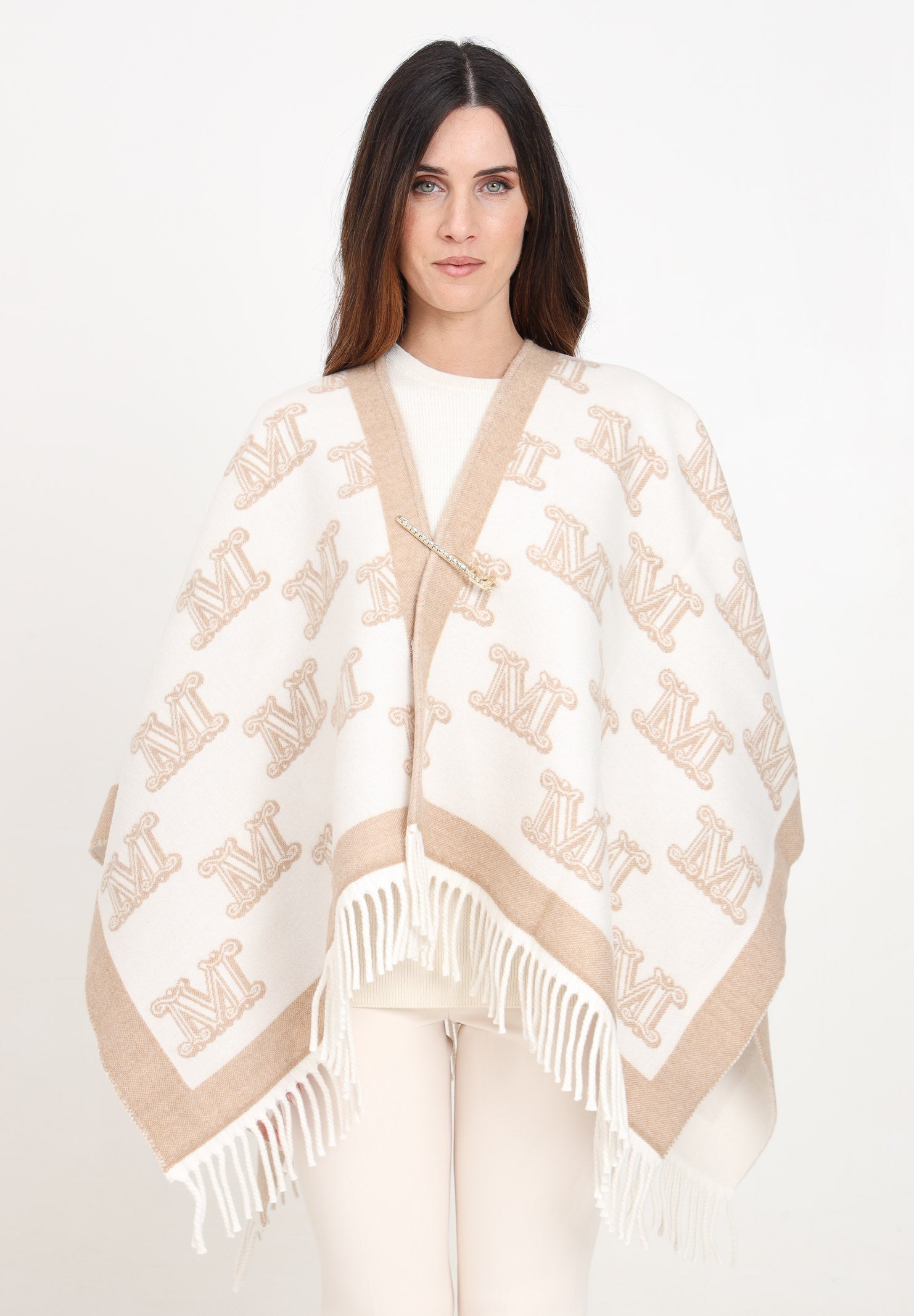 MAX MARA Mantella Frinestd avorio da donna 2426736011600 005 MAX MARA