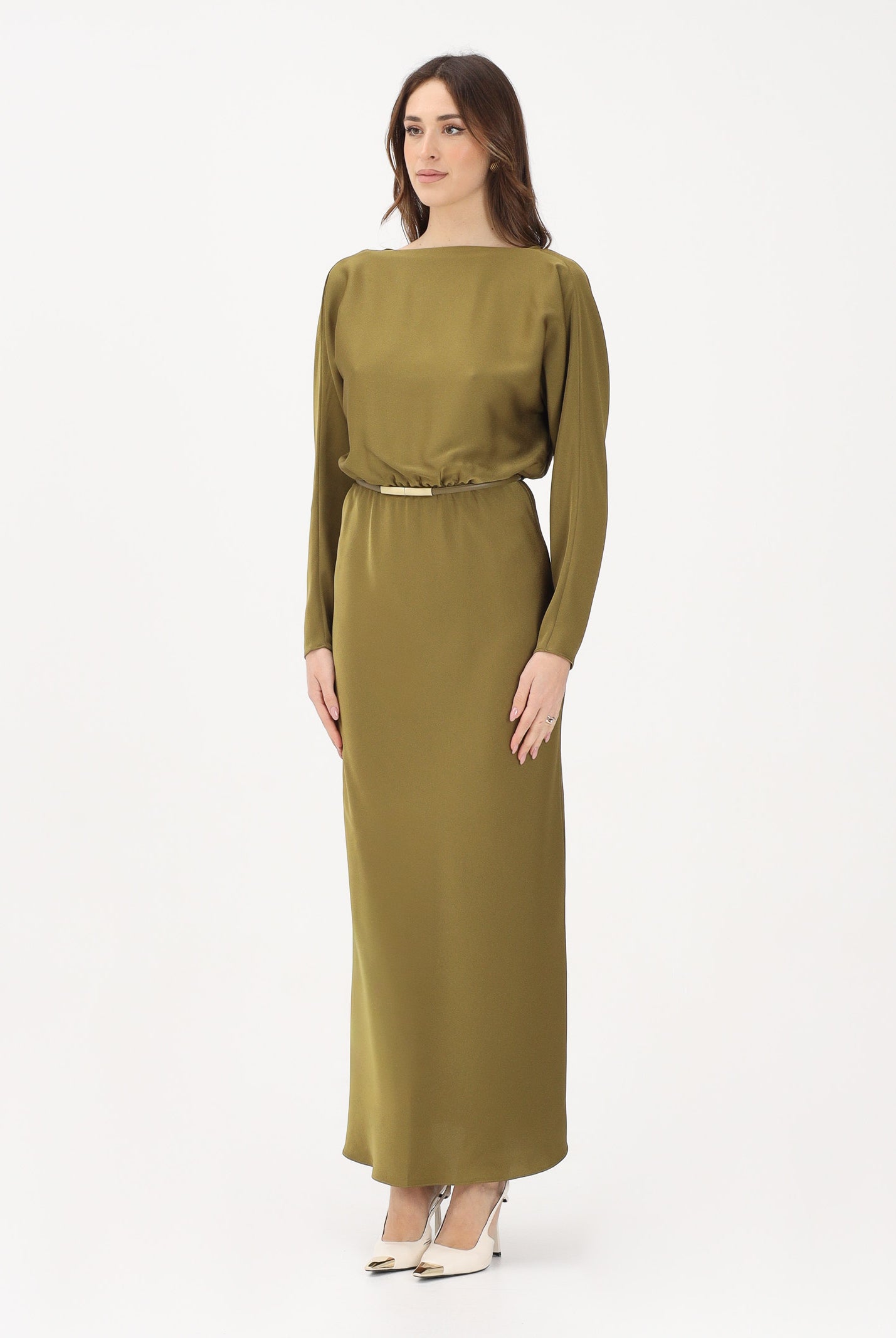 MAX MARA Abito lungo MSEPENTOLA verde kaki da donna 2616221043600 002 MAX MARA