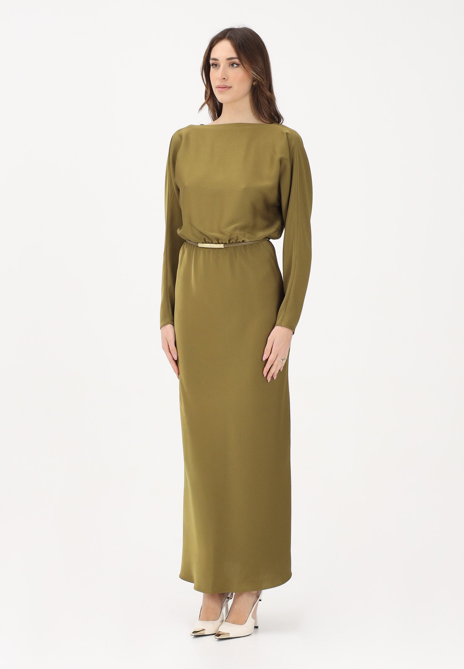 MAX MARA Abito lungo MSEPENTOLA verde kaki da donna 2616221043600 002 MAX MARA