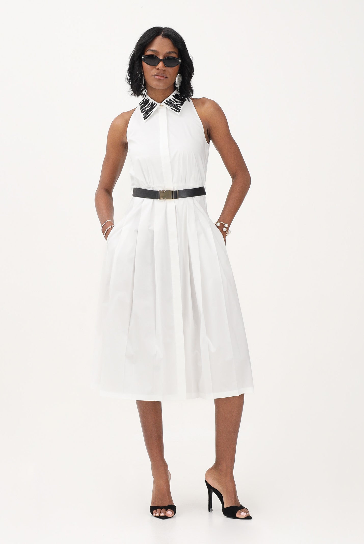 MAX MARA Abito midi MSTUBICATO bianco da donna 2616221072600 001 MAX MARA