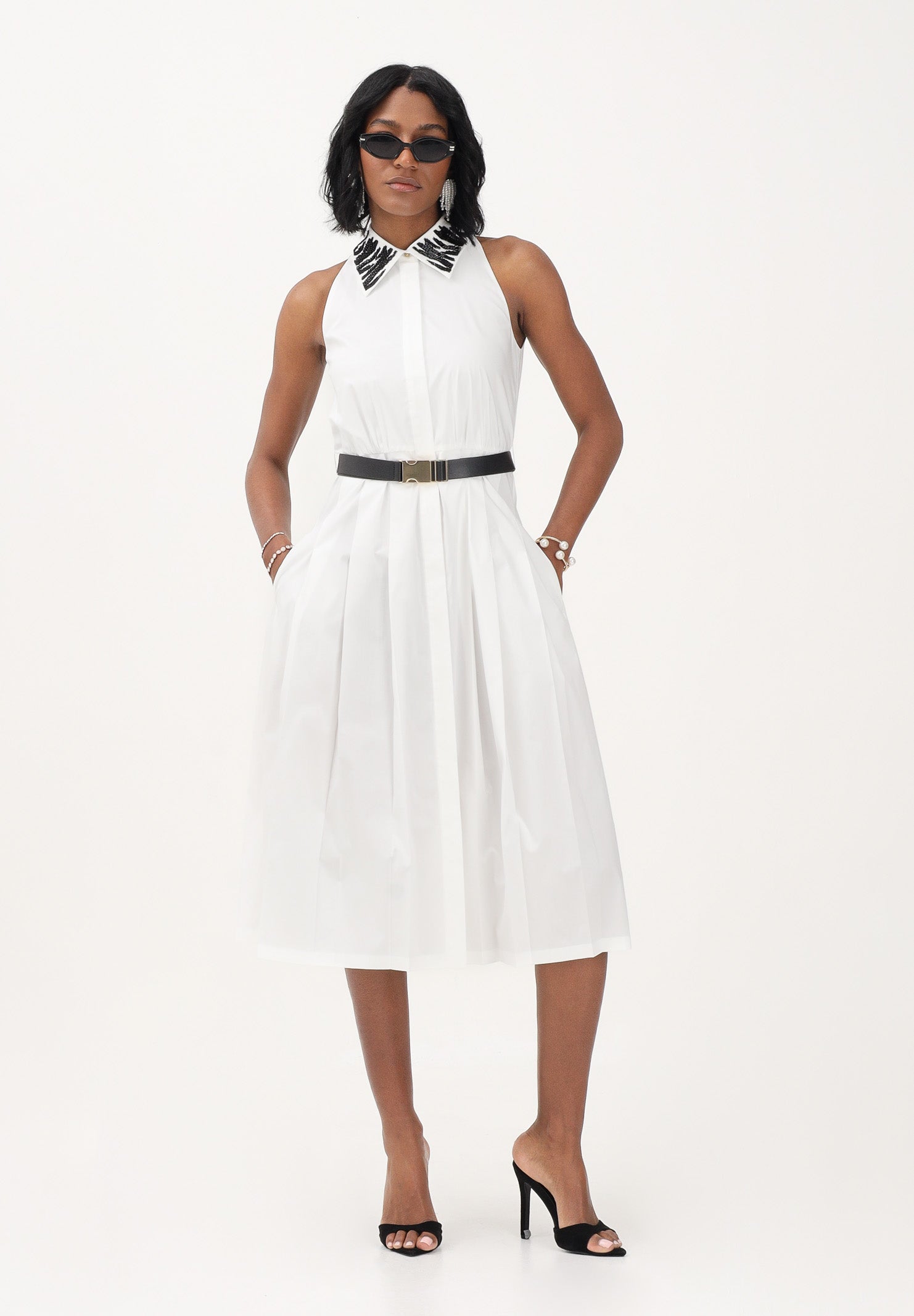 MAX MARA Abito midi MSTUBICATO bianco da donna 2616221072600 001 MAX MARA