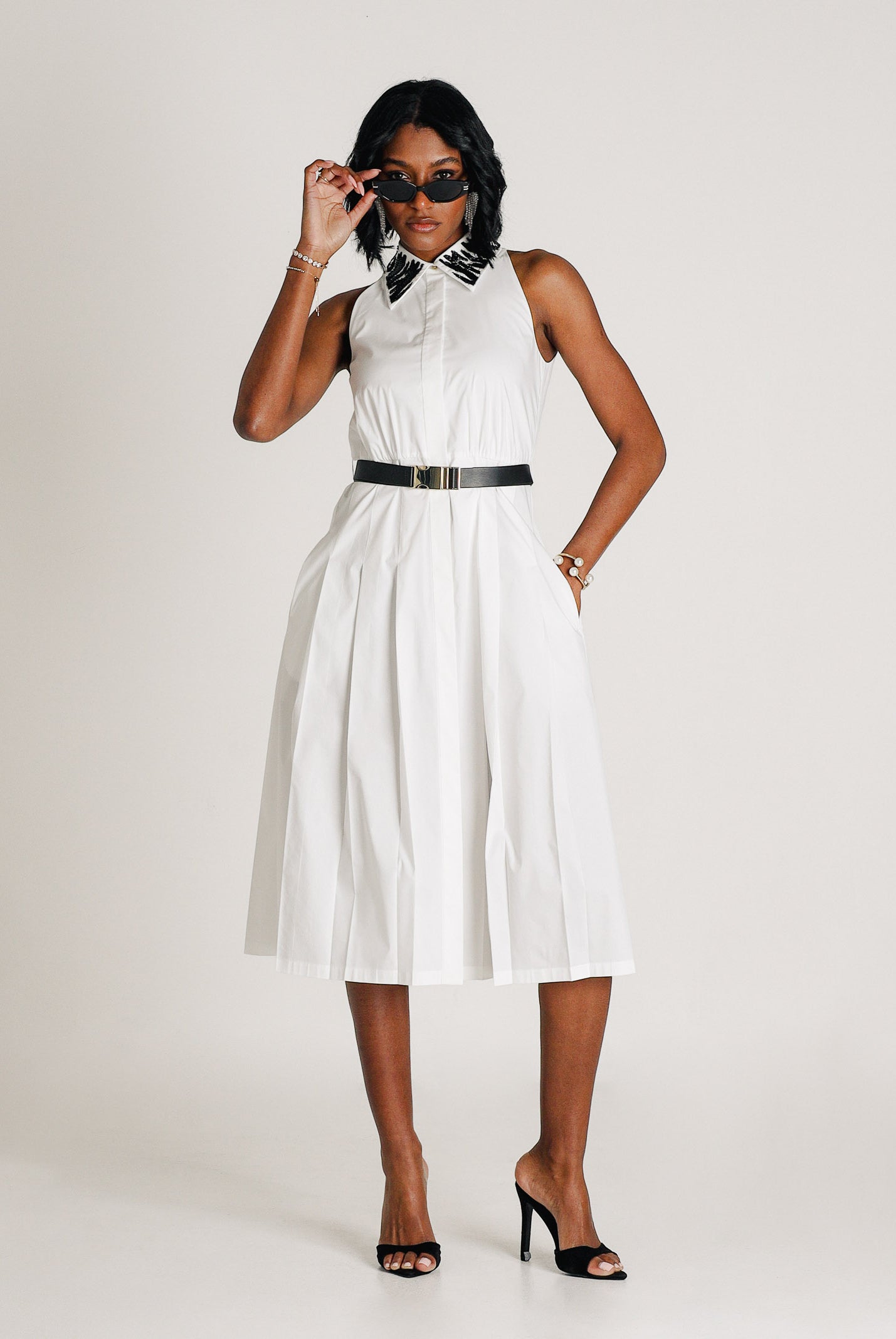 MAX MARA Abito midi MSTUBICATO bianco da donna 2616221072600 001 MAX MARA