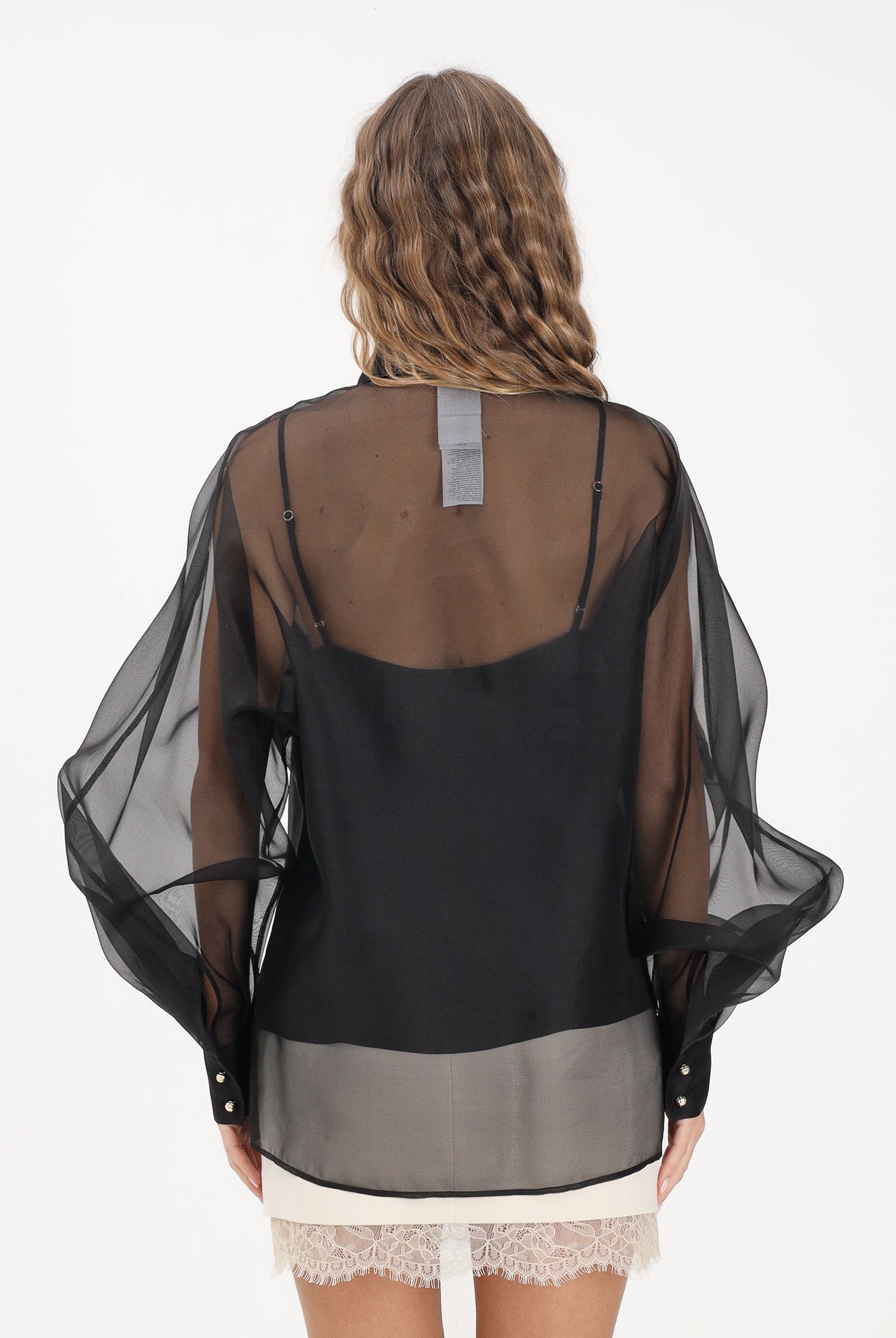 MAX MARA Camicia a manica lunga nera da donna con ricamo floreale 2616261014600 002 MAX MARA
