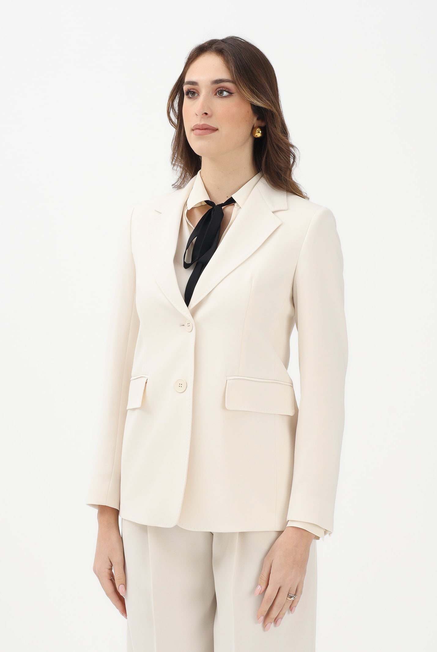 MAX MARA Giacca monopetto Linz panna da donna 2616041055600 060 MAX MARA