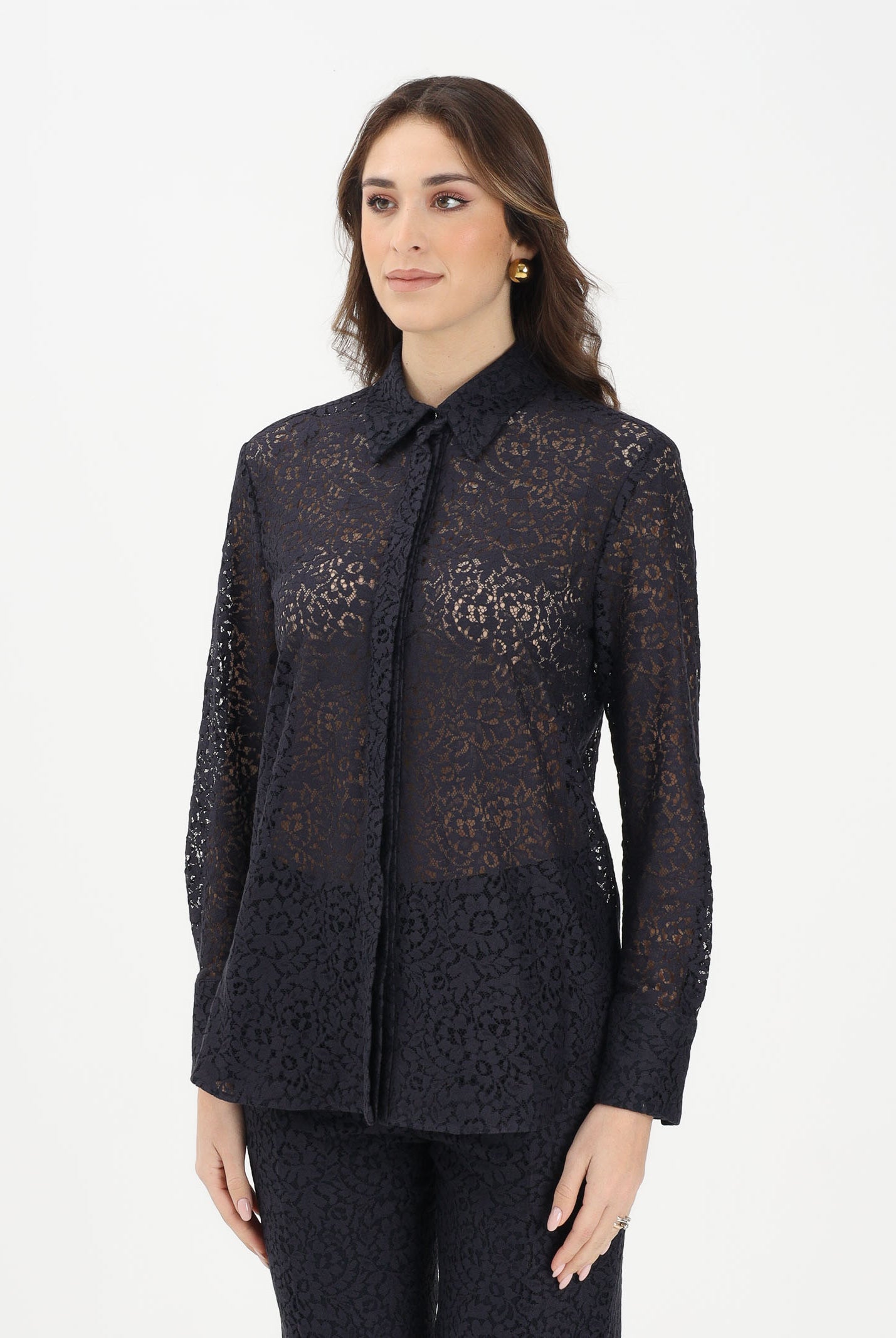 MAX MARA Camicia a manica lunga MSTGALA blu da donna realizzata in pizzo floreale 2616111021600 002 MAX MARA