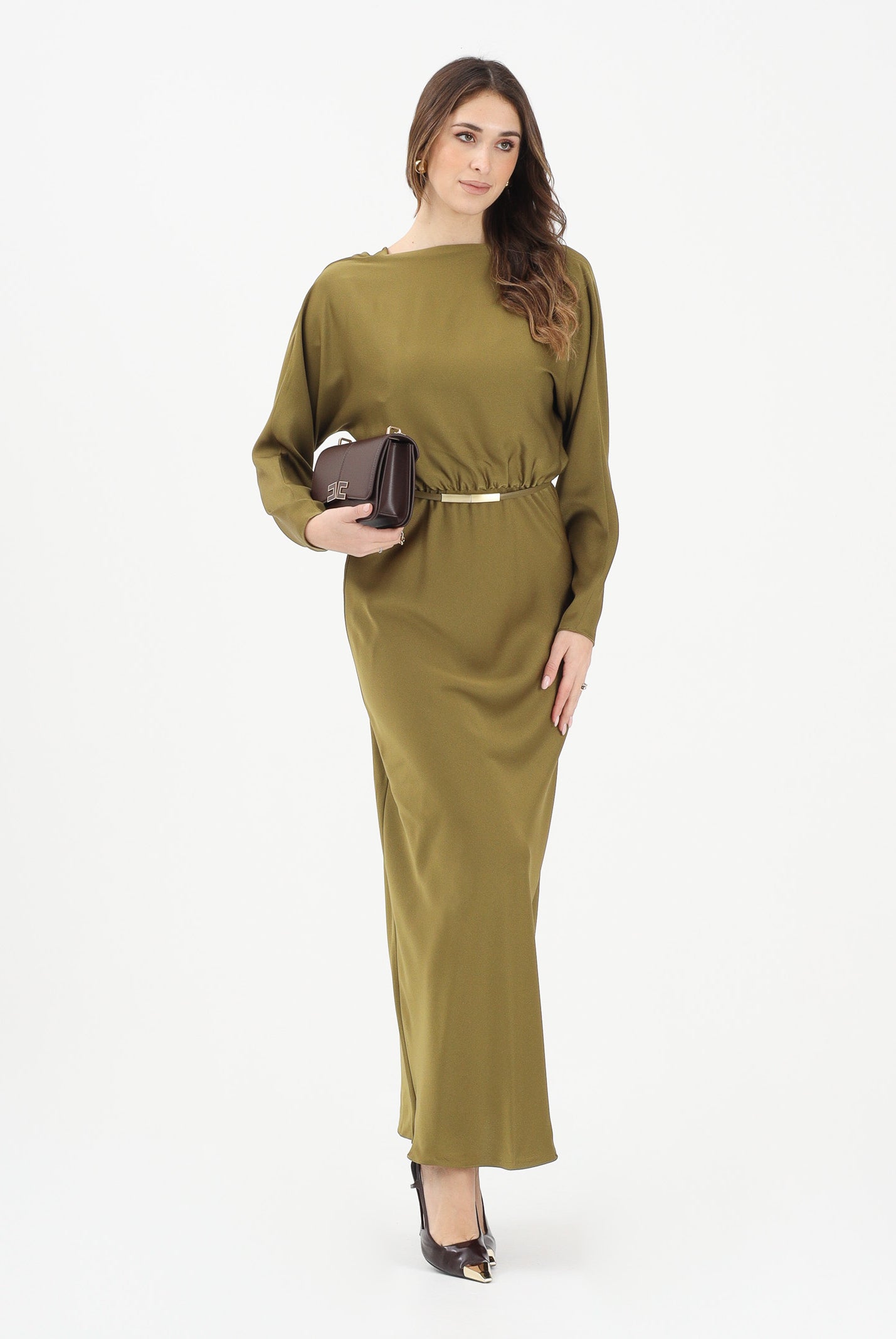 MAX MARA Abito lungo MSEPENTOLA verde kaki da donna 2616221043600 002 MAX MARA