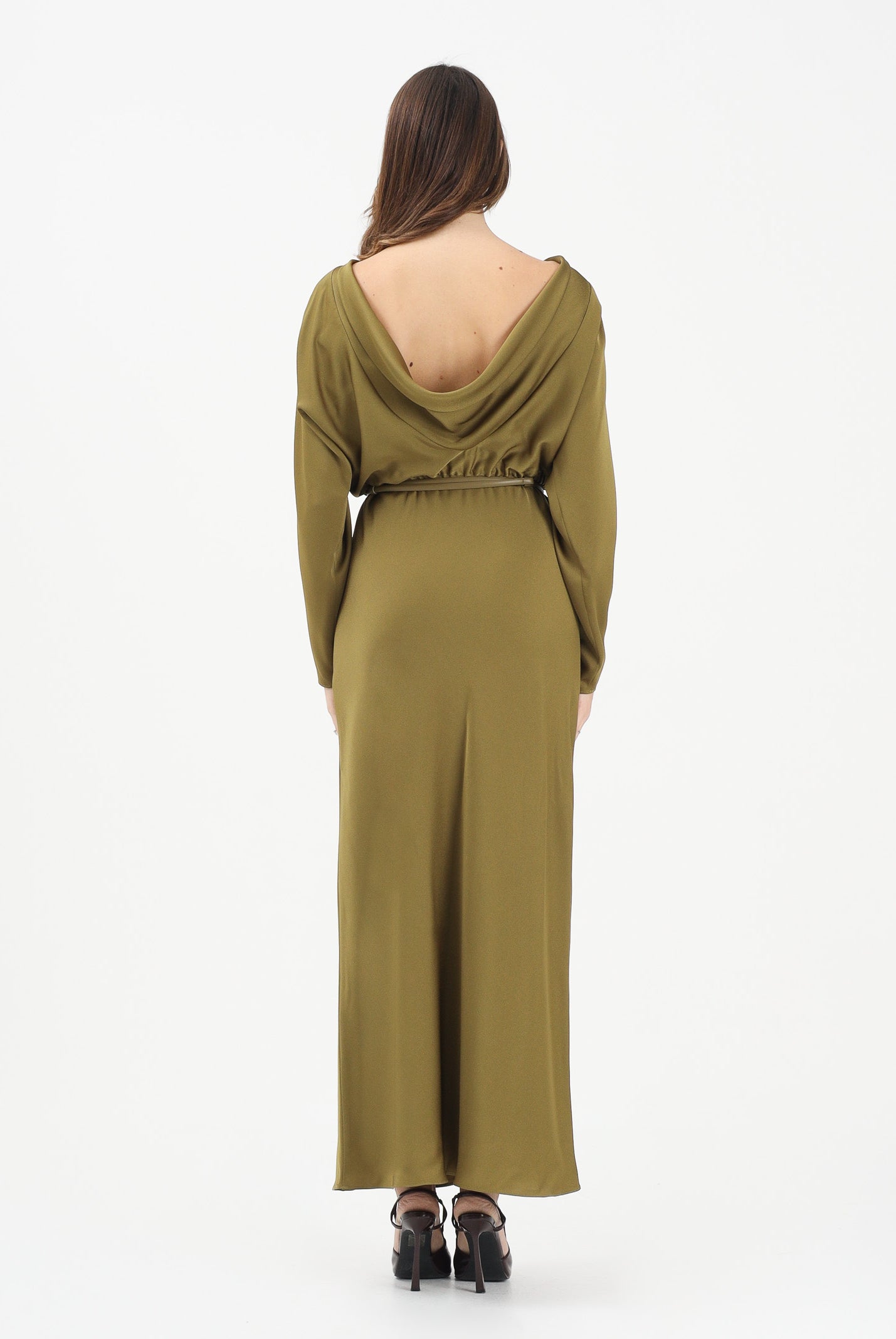 MAX MARA Abito lungo MSEPENTOLA verde kaki da donna 2616221043600 002 MAX MARA