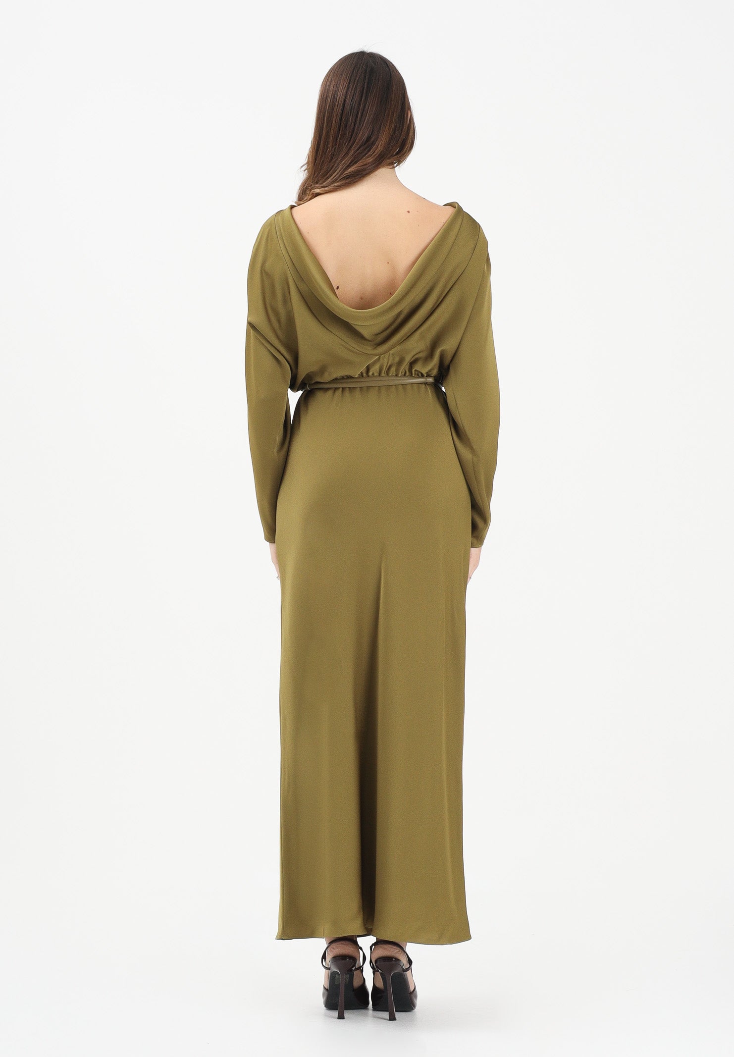 MAX MARA Abito lungo MSEPENTOLA verde kaki da donna 2616221043600 002 MAX MARA