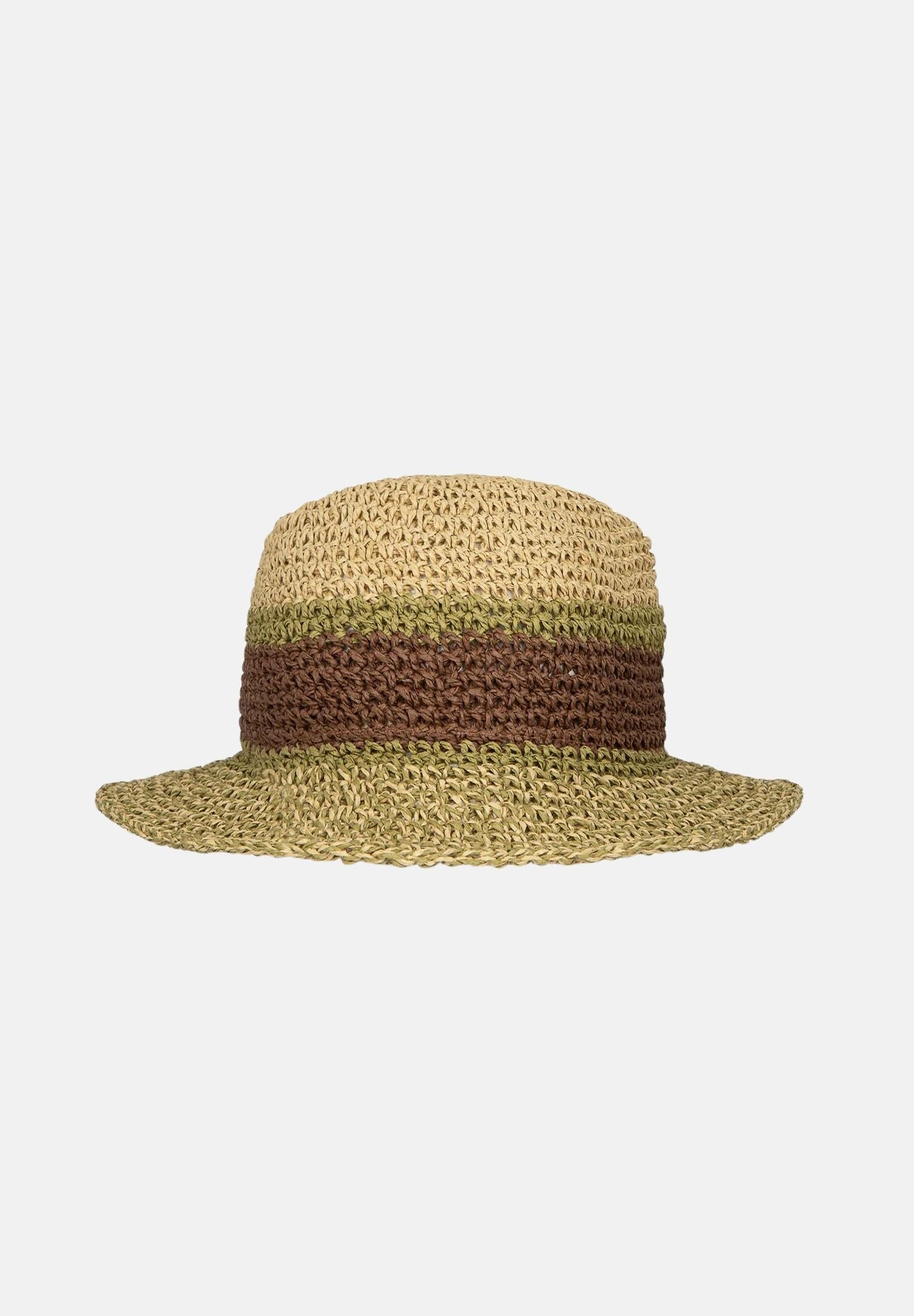 ME FUI Cappello in paglia beige, marrone e verde da donna MA26-SW0220BG . ME FUI