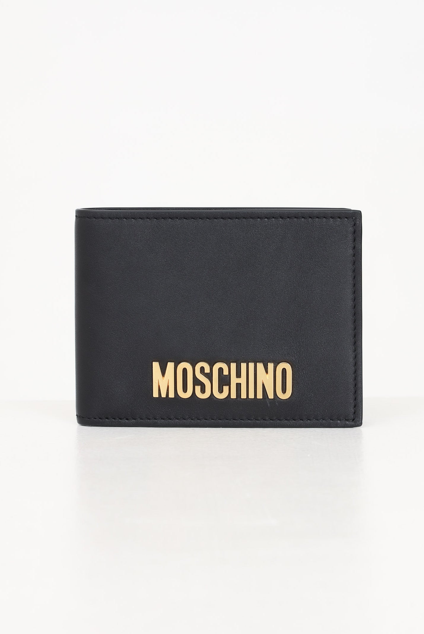 MOSCHINO Portafogli nero da uomo con logo 242Z281318001 3555 MOSCHINO