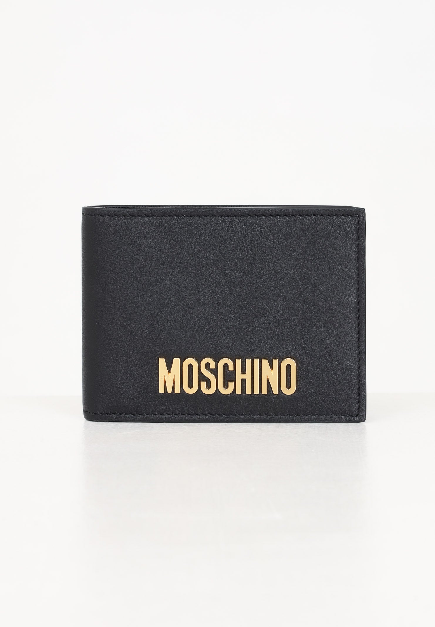 MOSCHINO Portafogli nero da uomo con logo 242Z281318001 3555 MOSCHINO