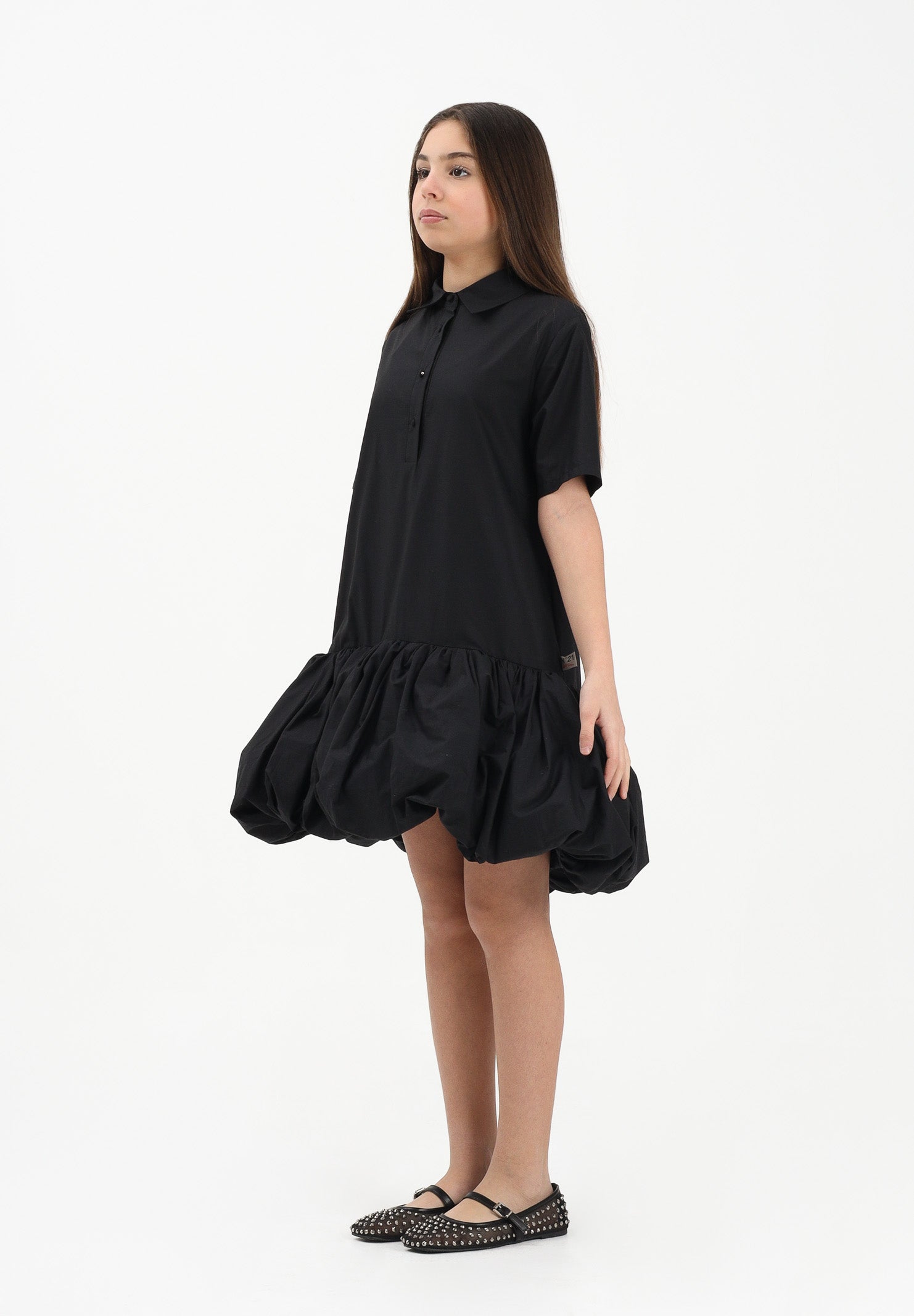 N21 Abito corto nero per donna, ragazze e bambine con fondo balloon N2109HN0417 0N900 N21