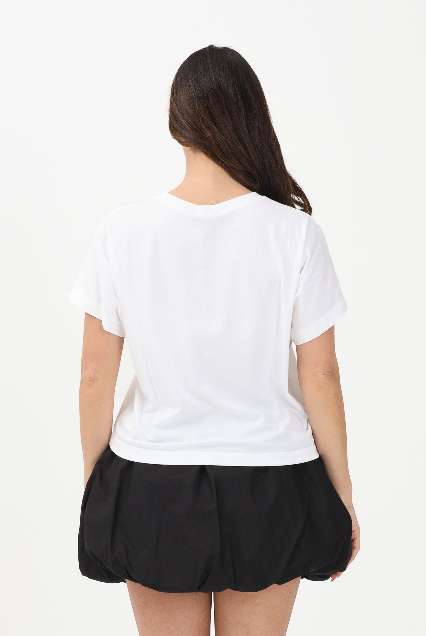 N21 T-shirt a manica corta bianca per donna, ragazze e bambine con maxi logo N210AAN0153 0N100 N21