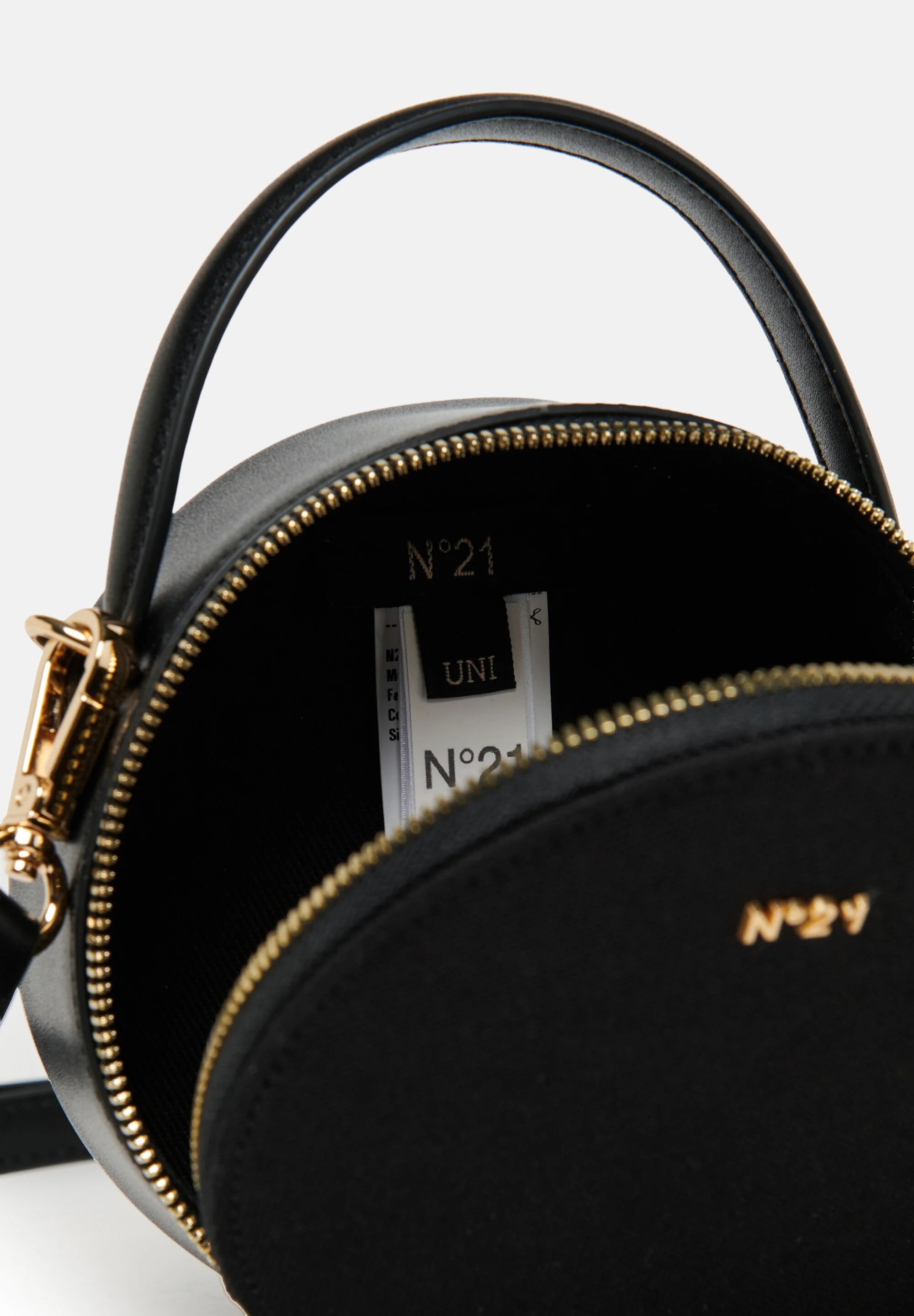 N21 Borsa nera da donna con logo e forma rotonda N210D5N0508 0N900 N21