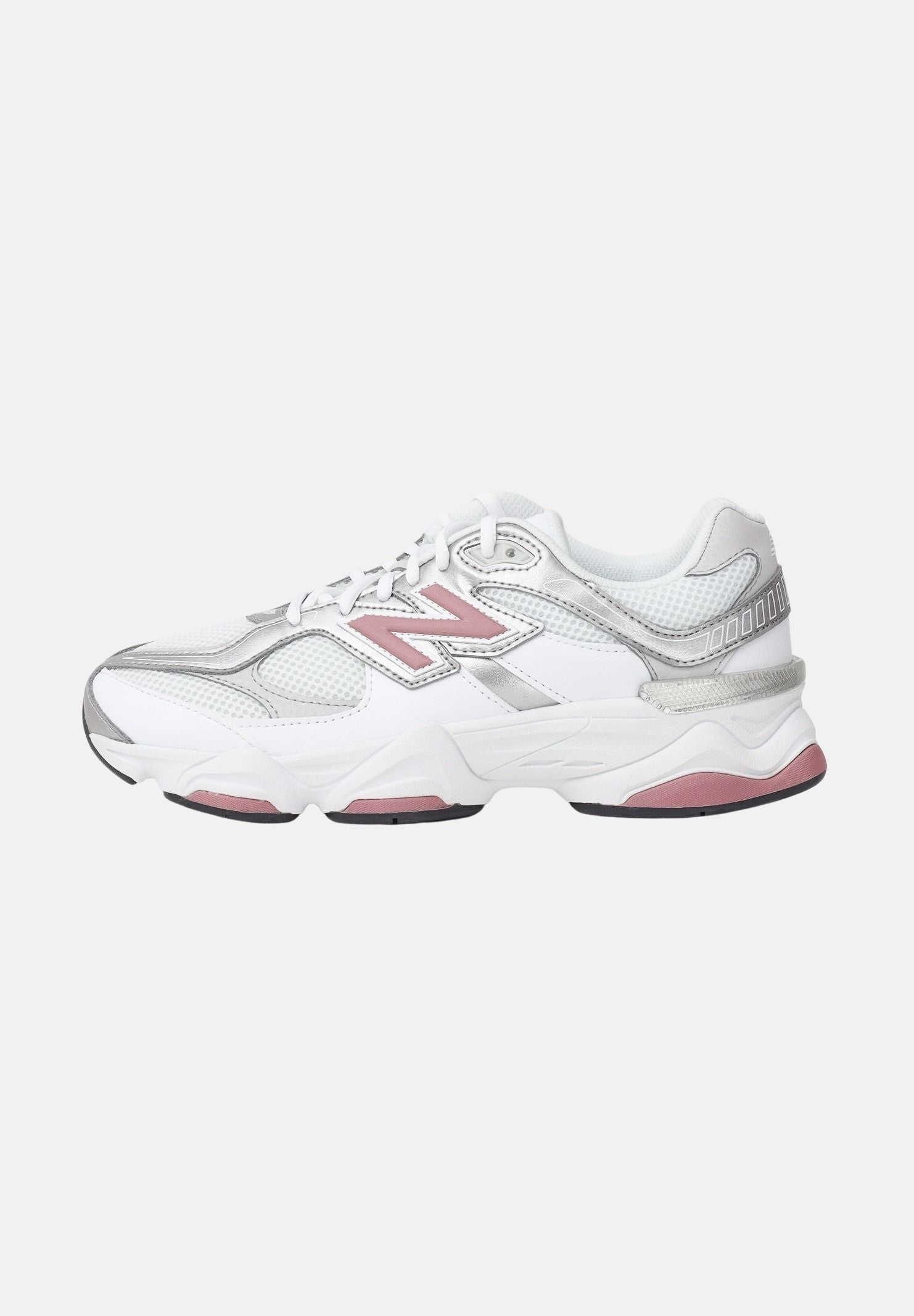 NEW BALANCE Sneakers 9060 bianche, rosa e argento da donna G906082T . NEW BALANCE
