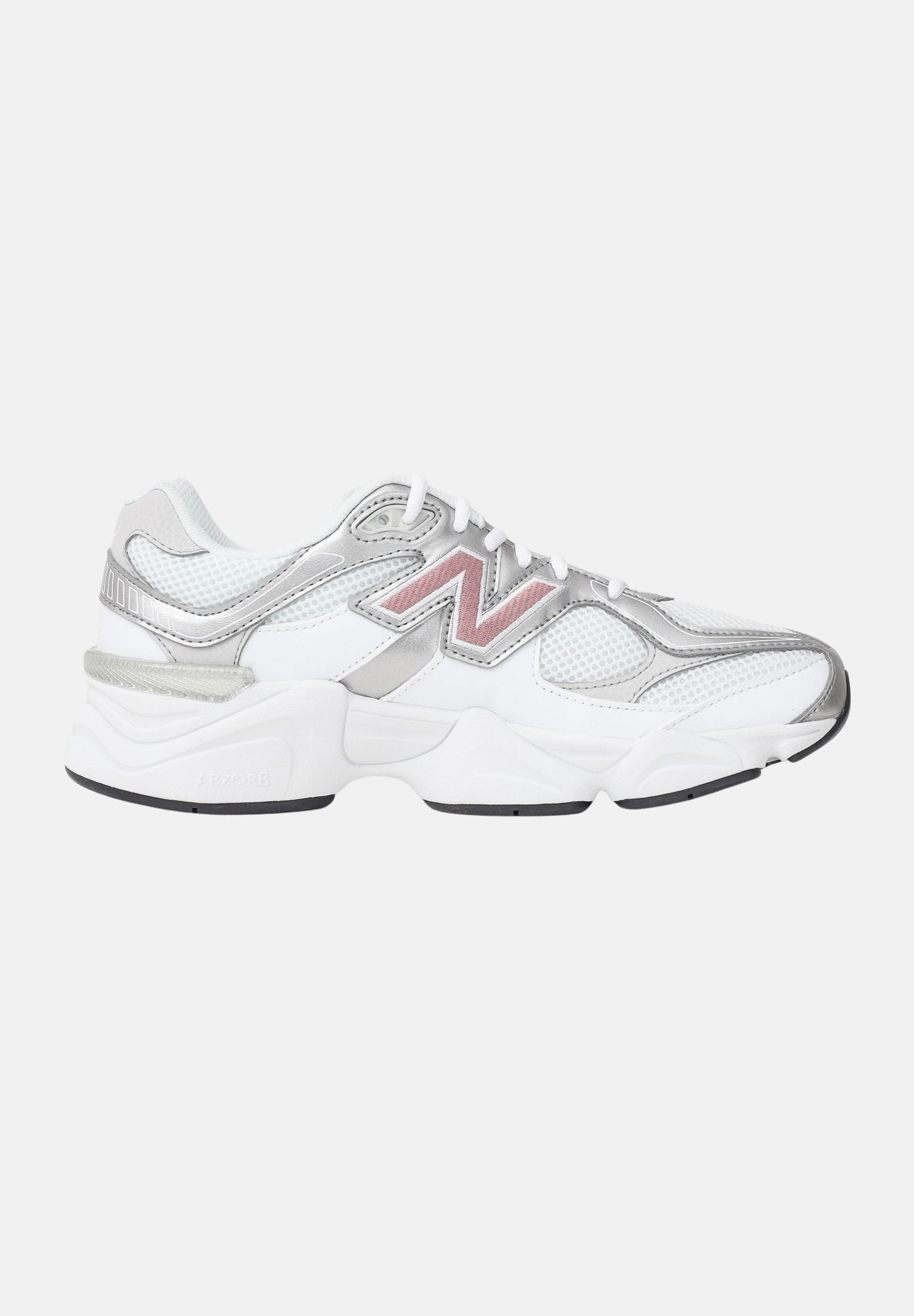 NEW BALANCE Sneakers 9060 bianche, rosa e argento da donna G906082T . NEW BALANCE