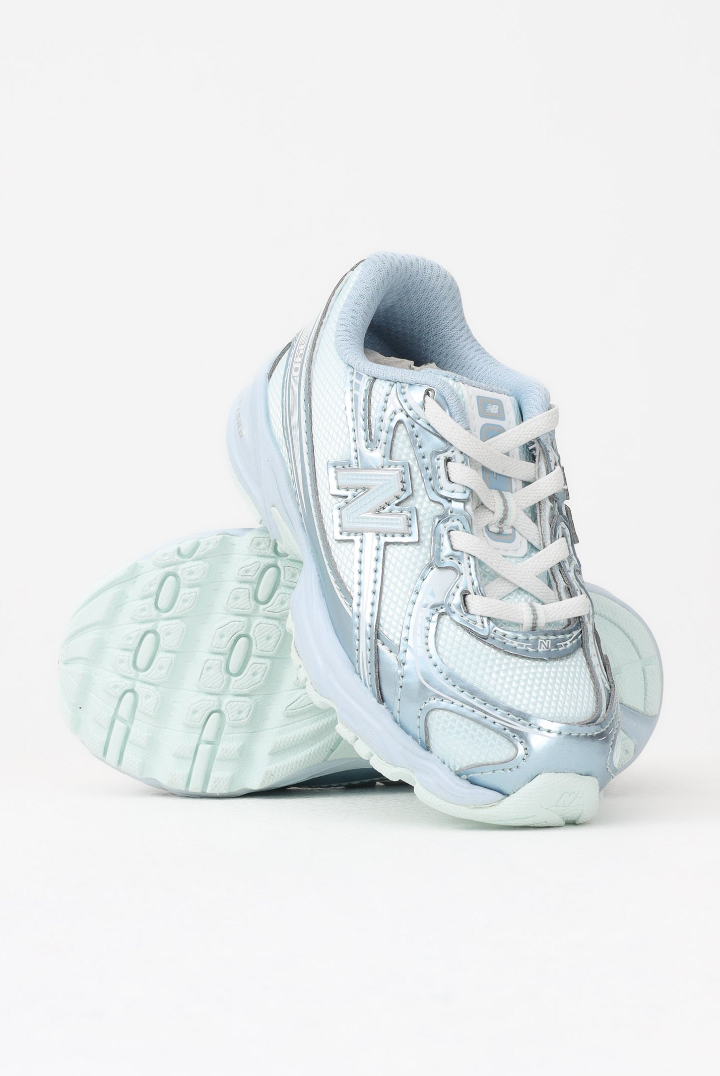 NEW BALANCE Sneakers 740 Bungee Lace azzurre da neonato I7409R4 . NEW BALANCE