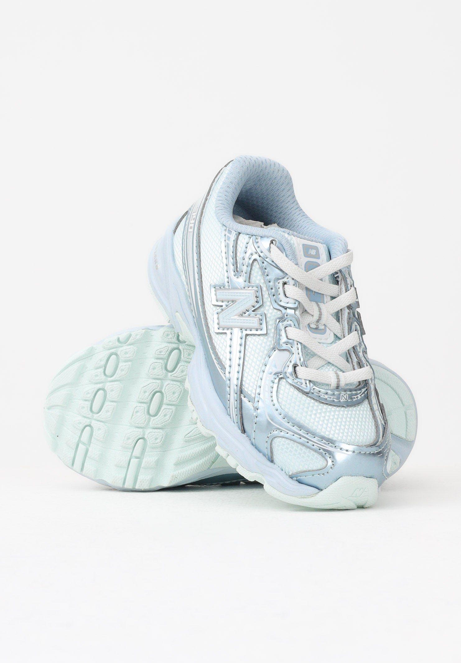 NEW BALANCE Sneakers 740 Bungee Lace azzurre da neonato I7409R4 . NEW BALANCE