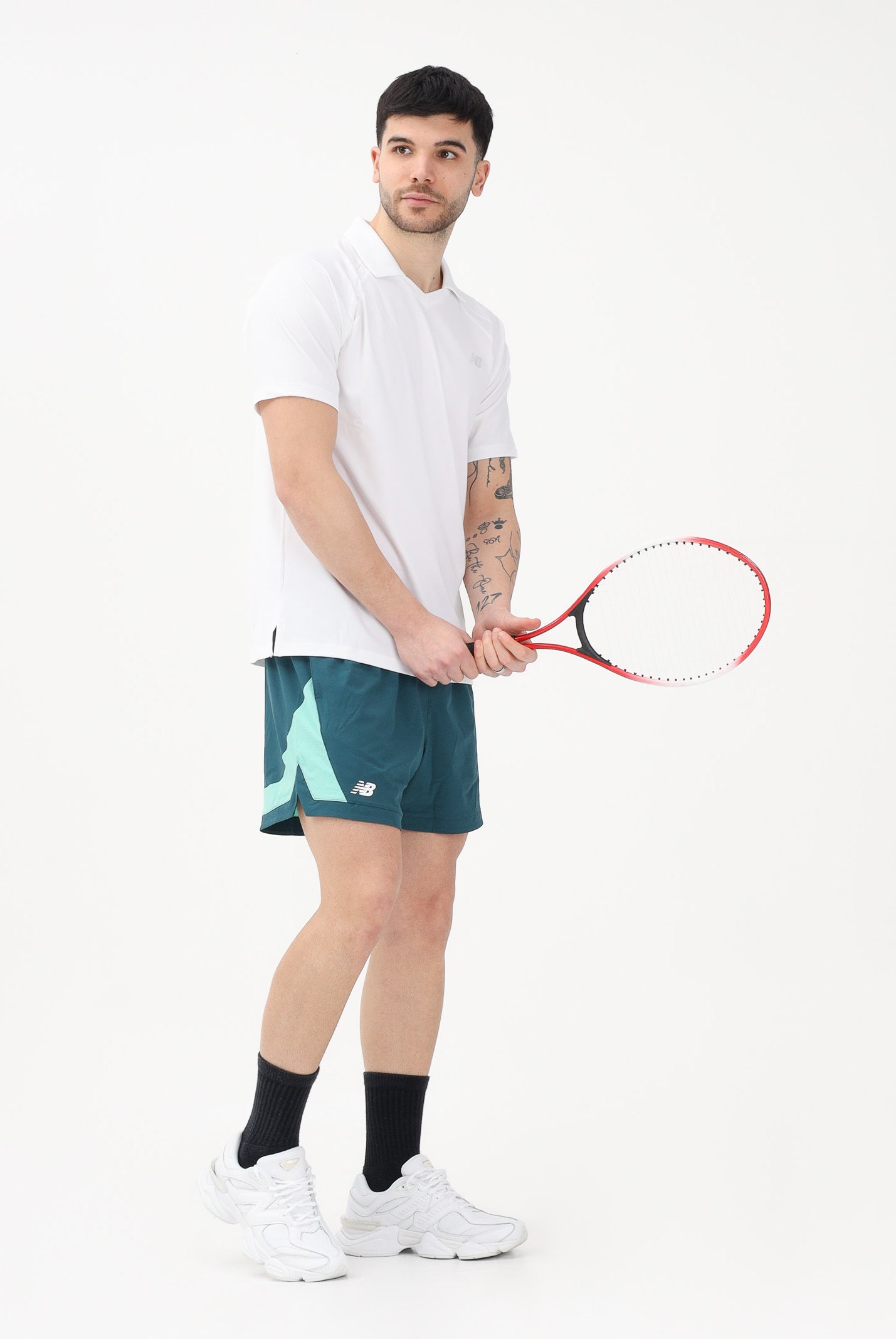 NEW BALANCE Shorts sportivo TOURNAMENT NOVELTY verde da uomo MB6120HXAAV . NEW BALANCE