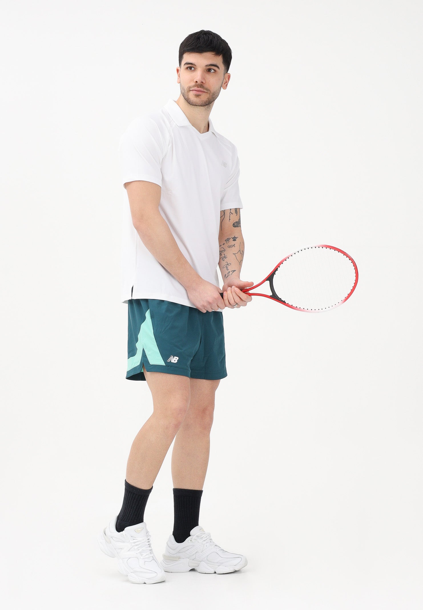 NEW BALANCE Shorts sportivo TOURNAMENT NOVELTY verde da uomo MB6120HXAAV . NEW BALANCE