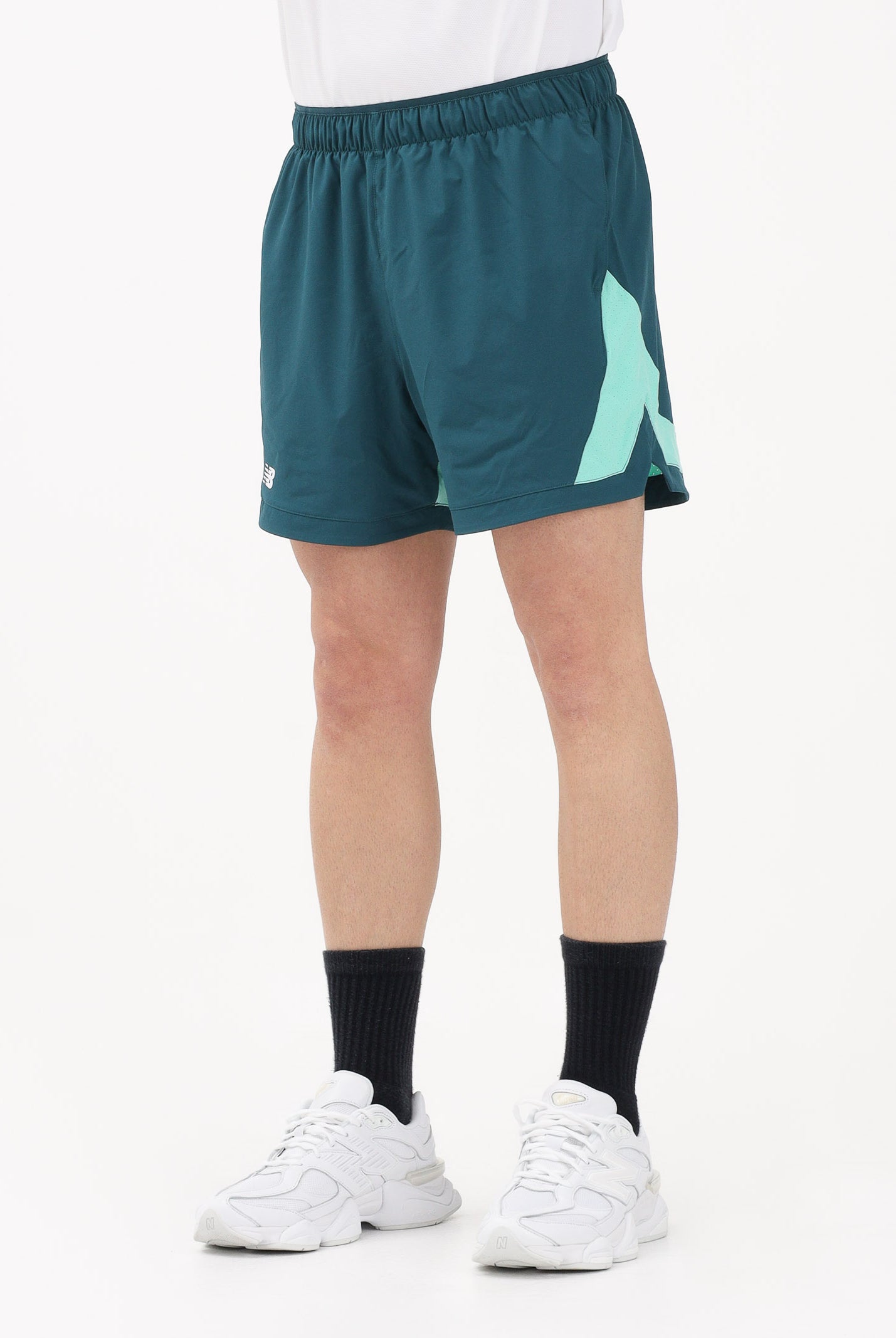 NEW BALANCE Shorts sportivo TOURNAMENT NOVELTY verde da uomo MB6120HXAAV . NEW BALANCE
