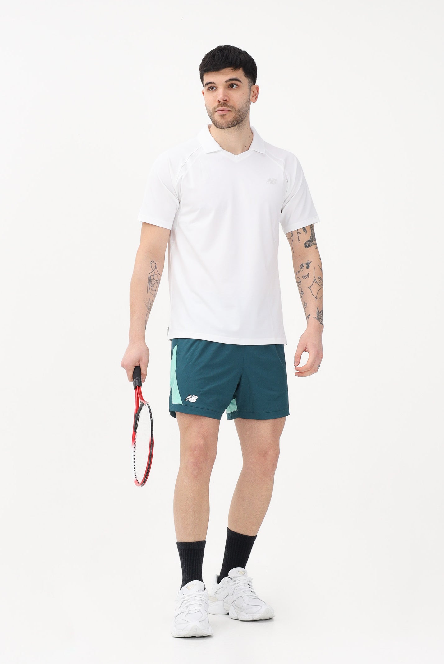 NEW BALANCE Shorts sportivo TOURNAMENT NOVELTY verde da uomo MB6120HXAAV . NEW BALANCE