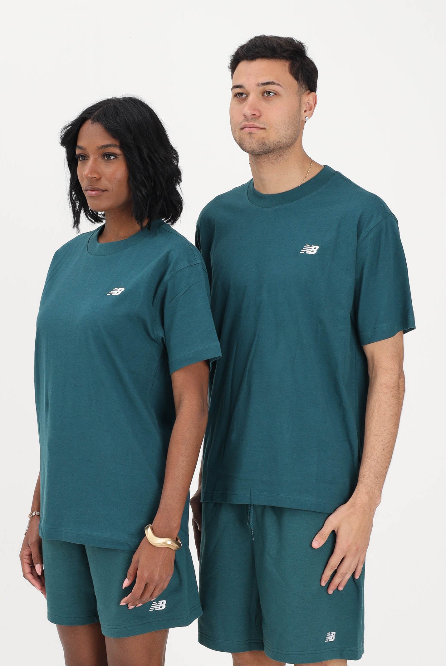 NEW BALANCE T-shirt a manica corta Sport Essentials petrolio per uomo e donna MT41509AAV . NEW BALANCE