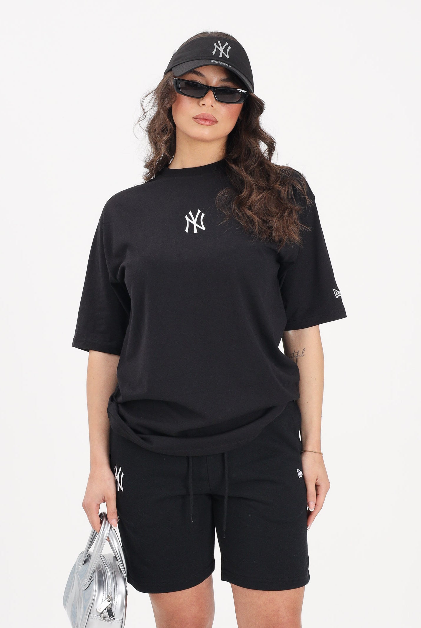 NEW ERA T-shirt a manica corta nera per uomo e donna con logo 60675746 . NEW ERA