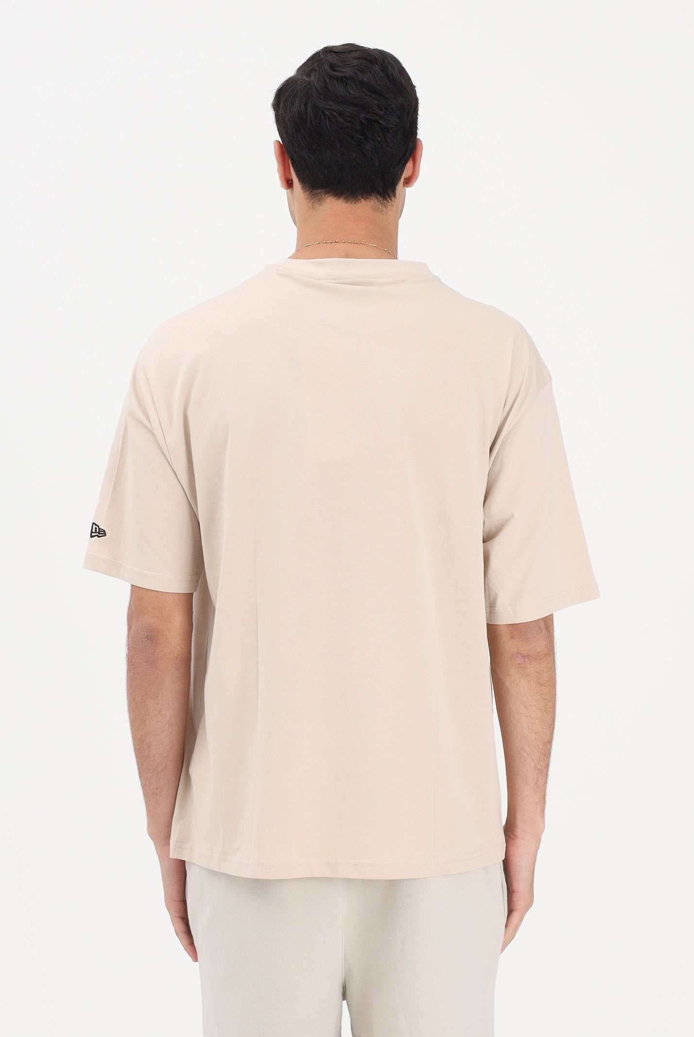 NEW ERA T-shirt a manica corta beige per uomo e donna con logo 60675747 . NEW ERA