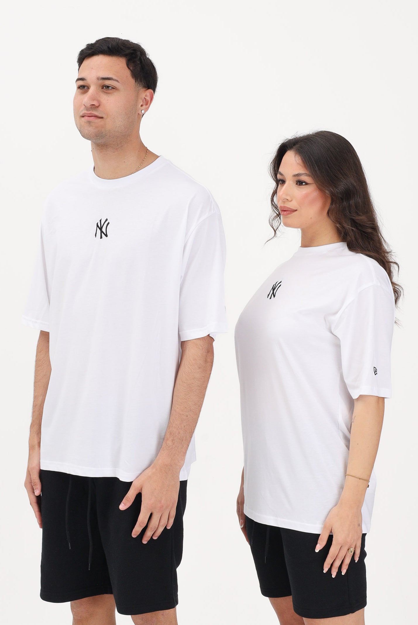 NEW ERA T-shirt a manica corta bianca per uomo e donna con logo 60675748 . NEW ERA