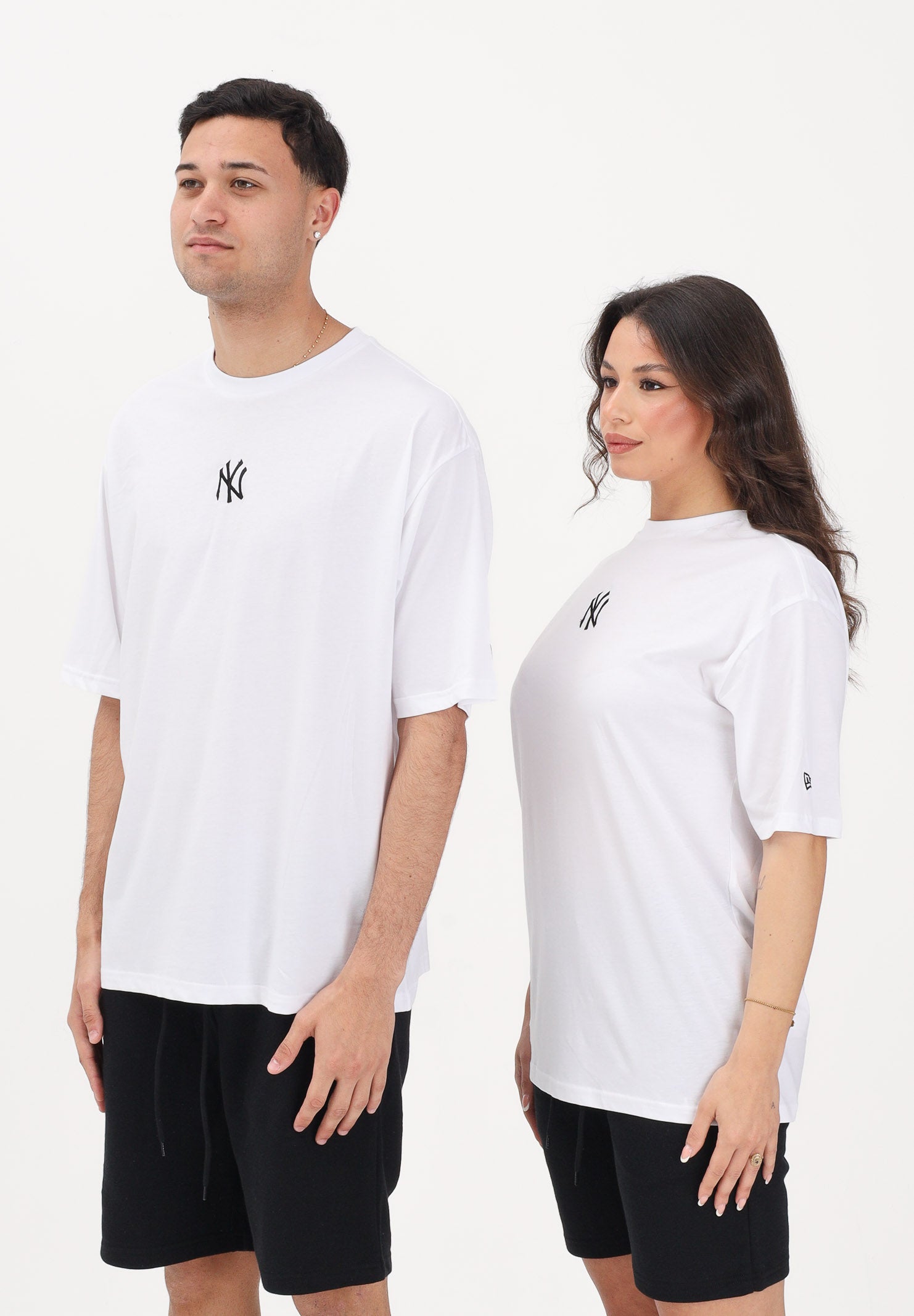 NEW ERA T-shirt a manica corta bianca per uomo e donna con logo 60675748 . NEW ERA