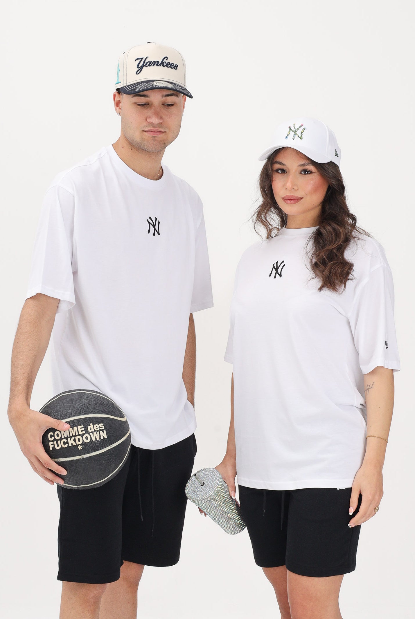 NEW ERA T-shirt a manica corta bianca per uomo e donna con logo 60675748 . NEW ERA