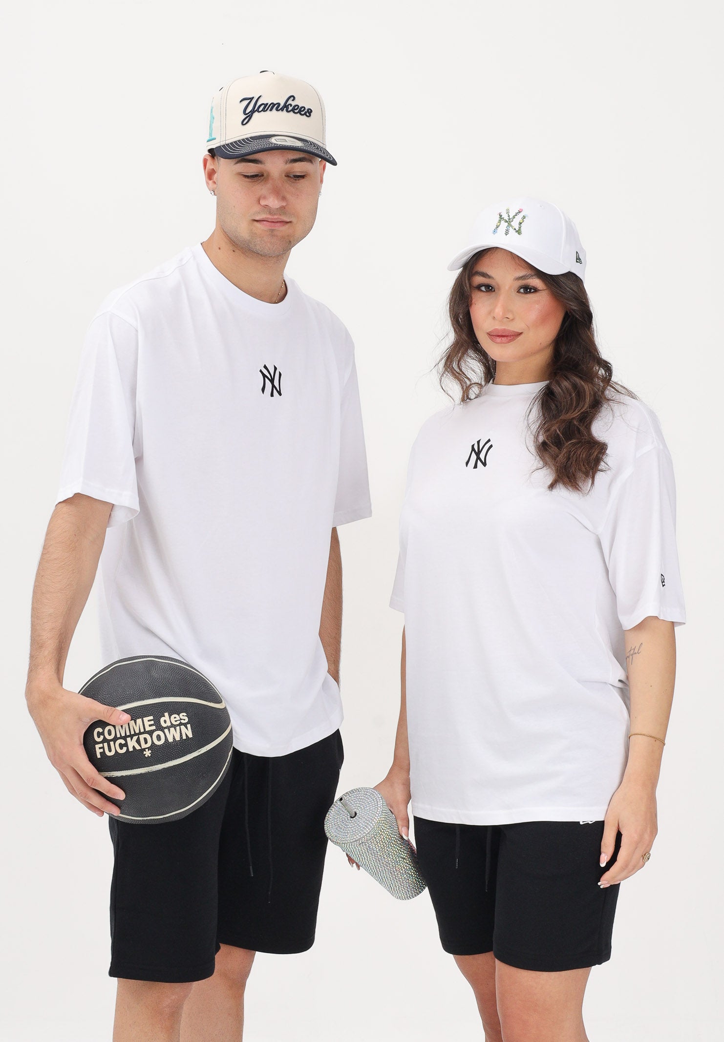NEW ERA T-shirt a manica corta bianca per uomo e donna con logo 60675748 . NEW ERA