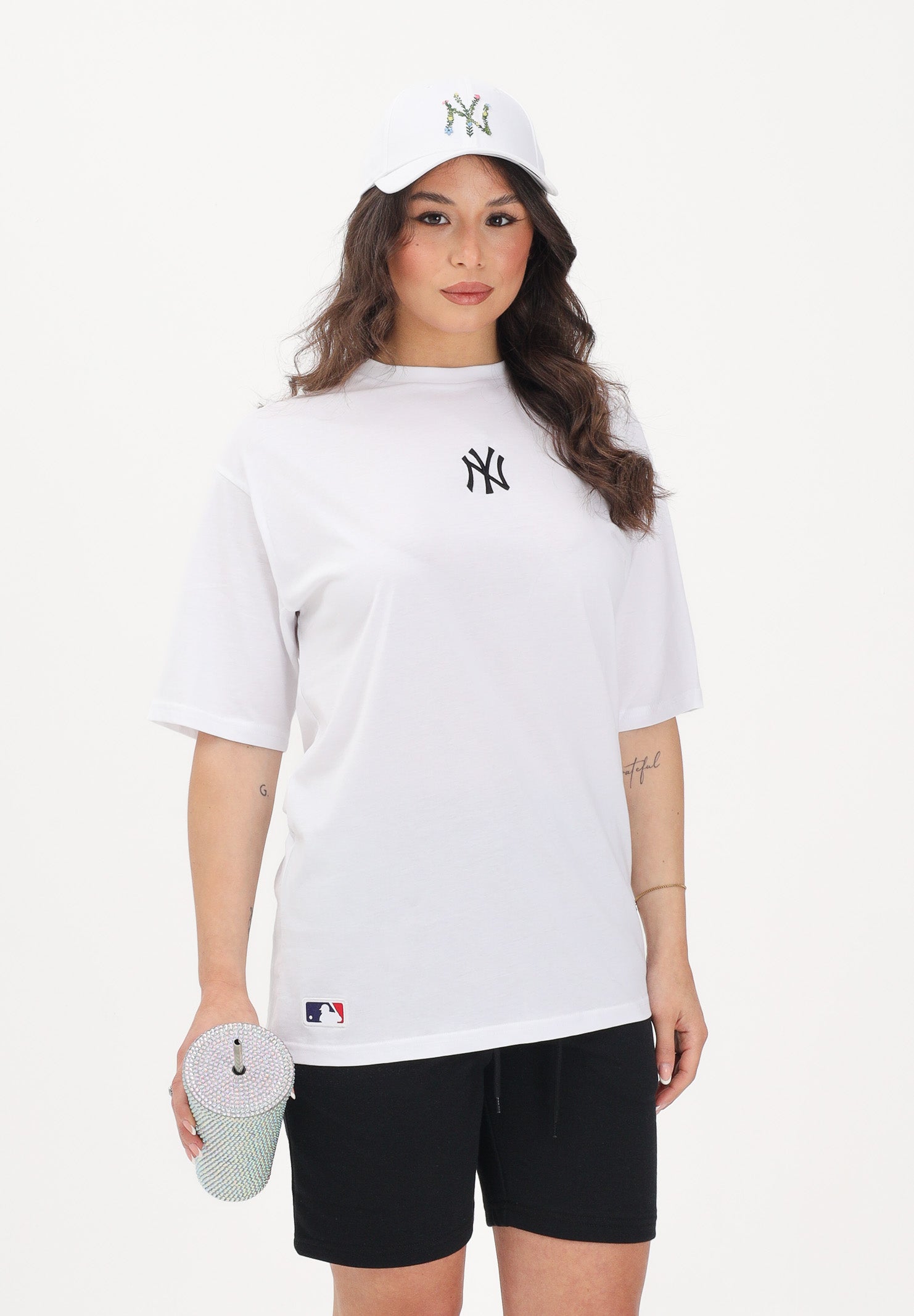 NEW ERA T-shirt a manica corta bianca per uomo e donna con logo 60675748 . NEW ERA