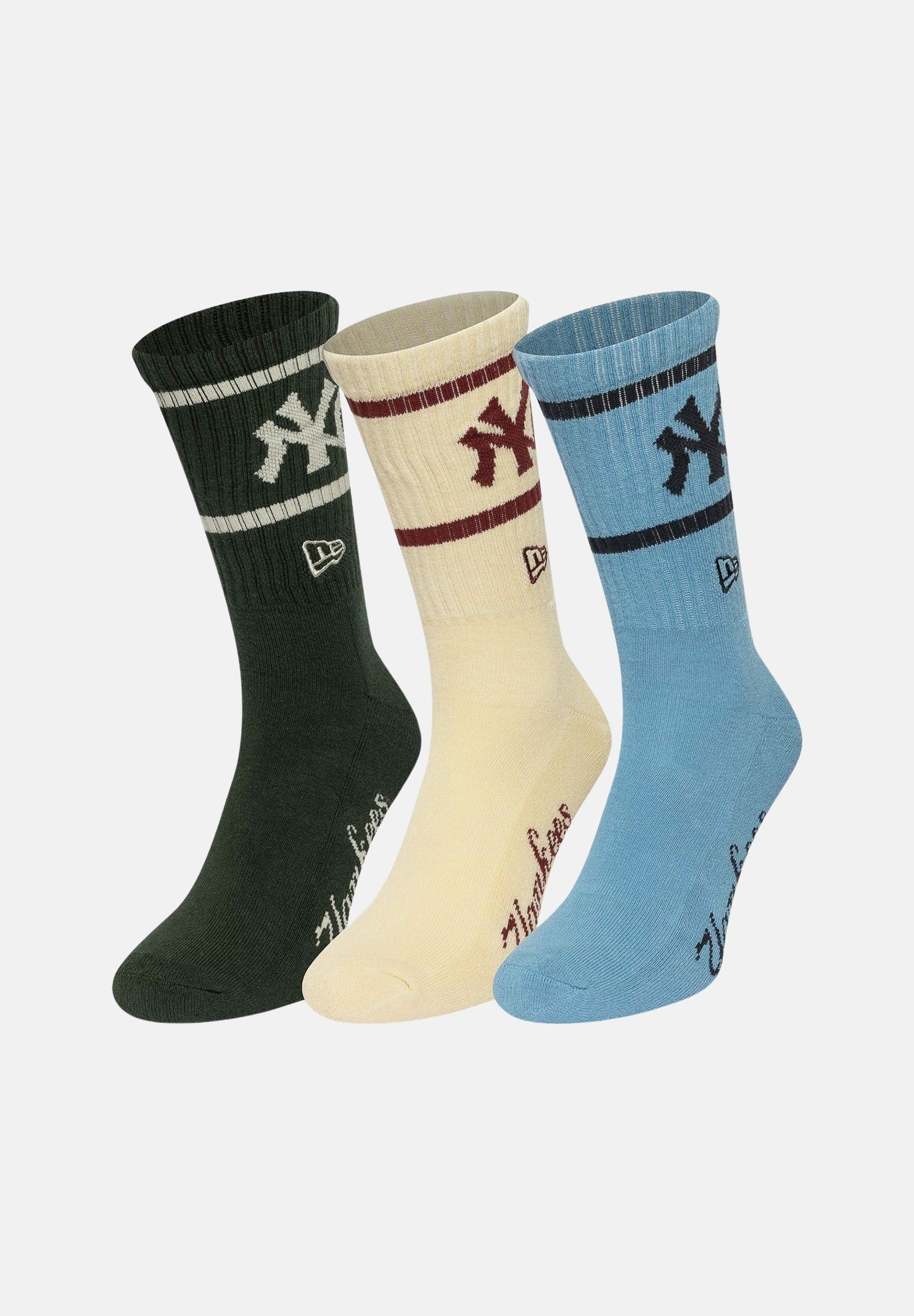 NEW ERA Calzini (3 paia) New York Yankees MLB multicolore per uomo e donna 60684238 . NEW ERA