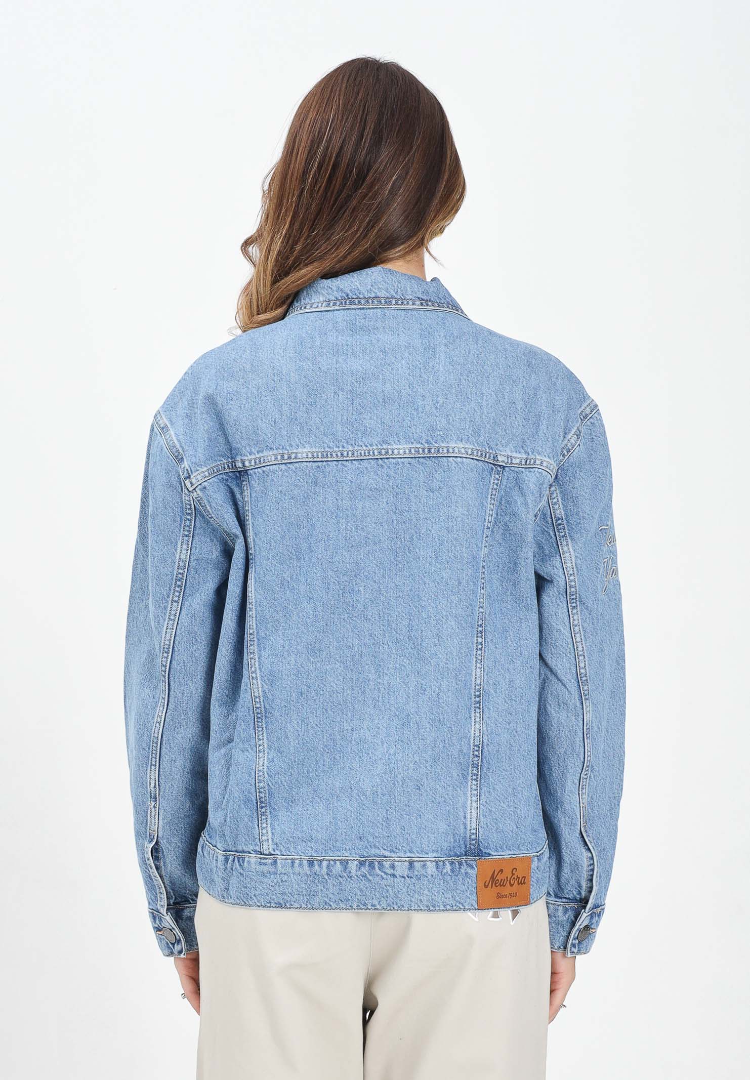 NEW ERA Giacca di jeans New York Yankees MLB in denim chiaro per uomo e donna 60684315 . NEW ERA