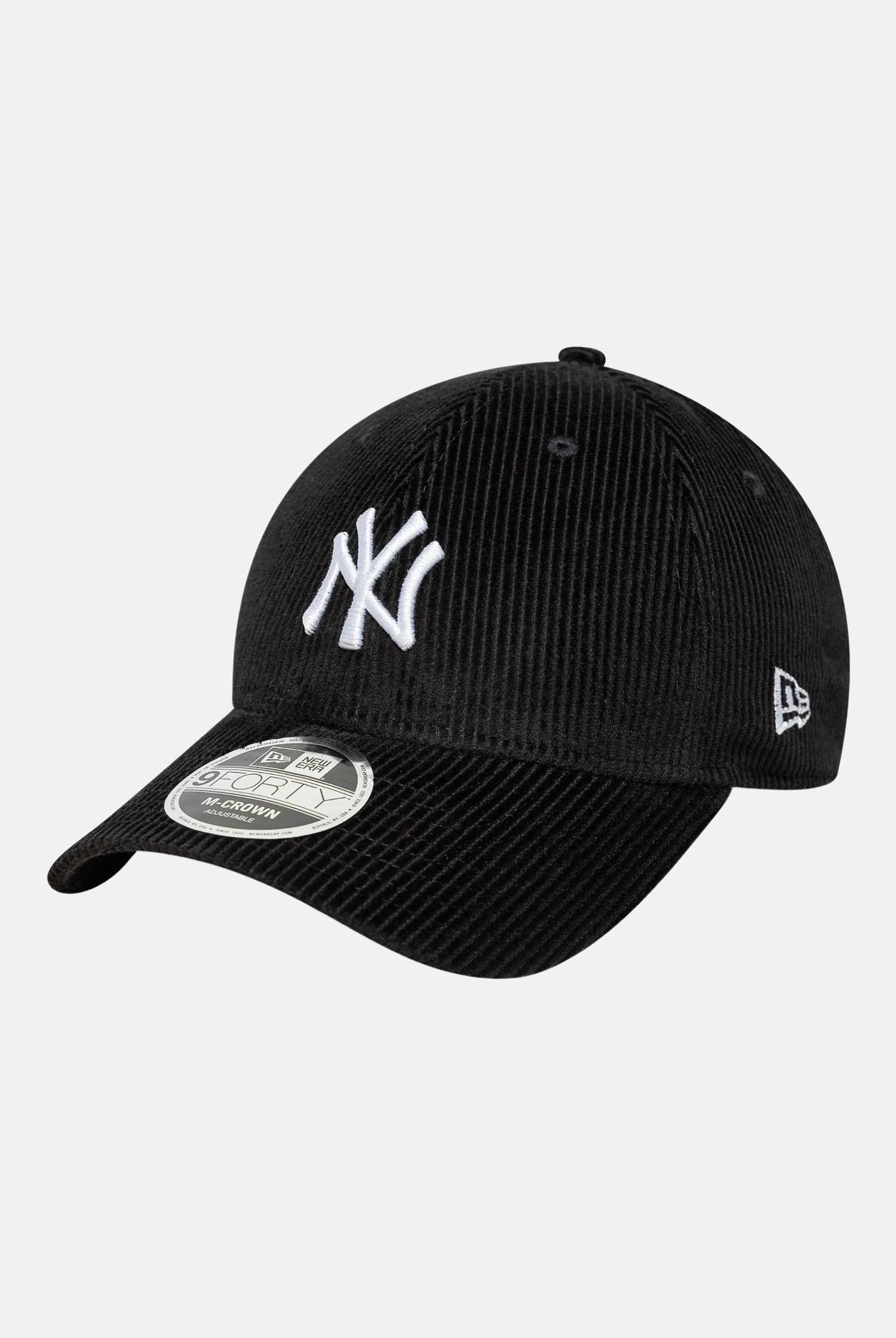 NEW ERA Cappello con visiera 9FORTY M-Crown New York Yankees MLB in velluto a costine nero per uomo e donna 60691062 . NEW ERA