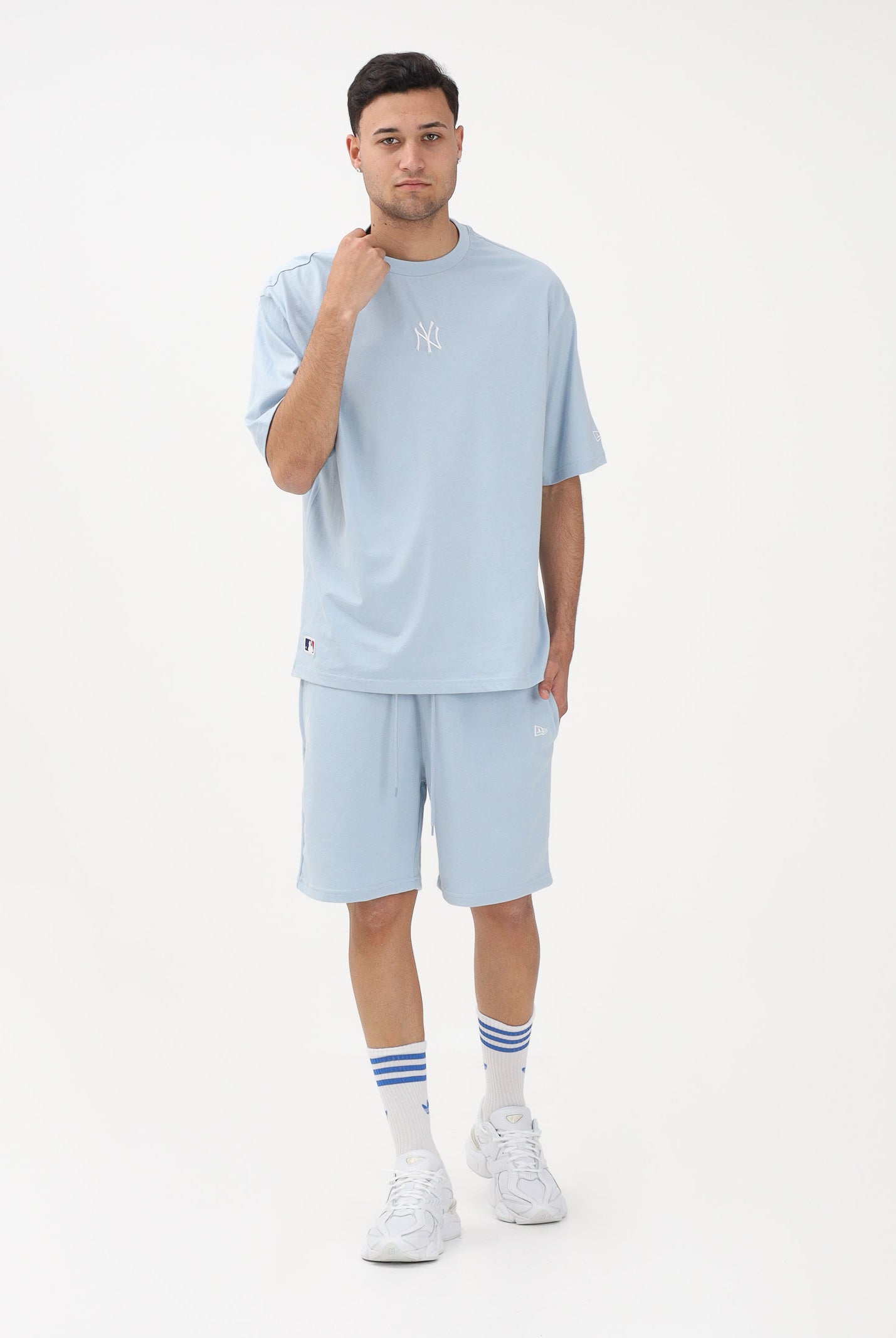 NEW ERA Shorts sportivo New York Yankees MLB League Essential Midi azzurro per uomo e donna 60771494 . NEW ERA