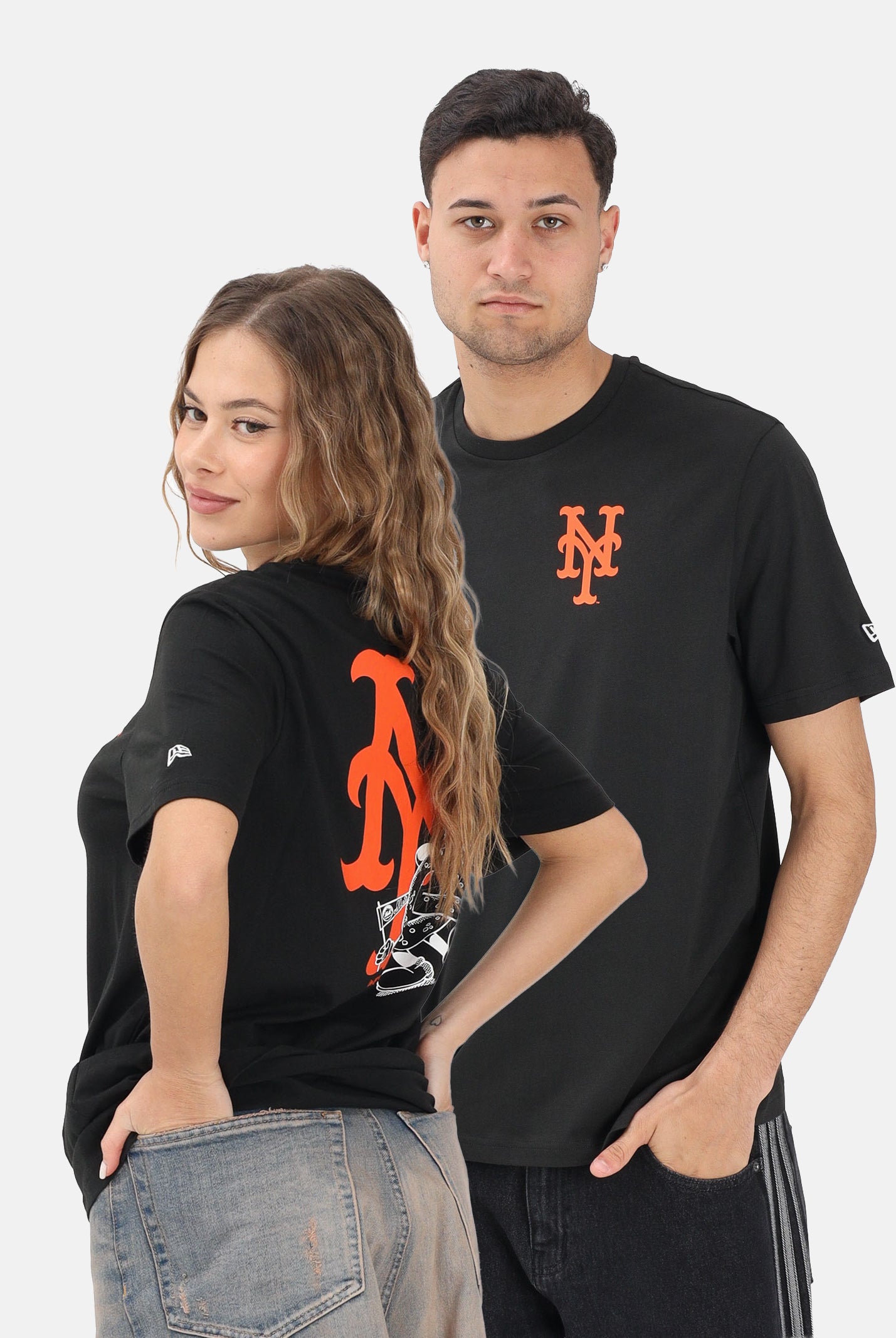 NEW ERA T-shirt a manica corta New York Mets MLB Food Graphic nera per uomo e donna 60771505 . NEW ERA