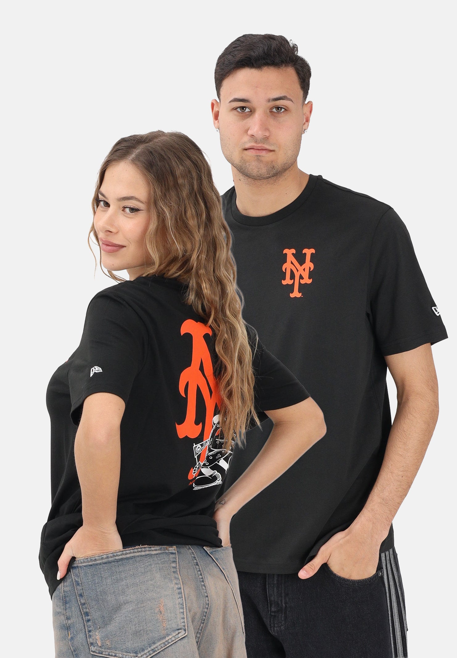 NEW ERA T-shirt a manica corta New York Mets MLB Food Graphic nera per uomo e donna 60771505 . NEW ERA