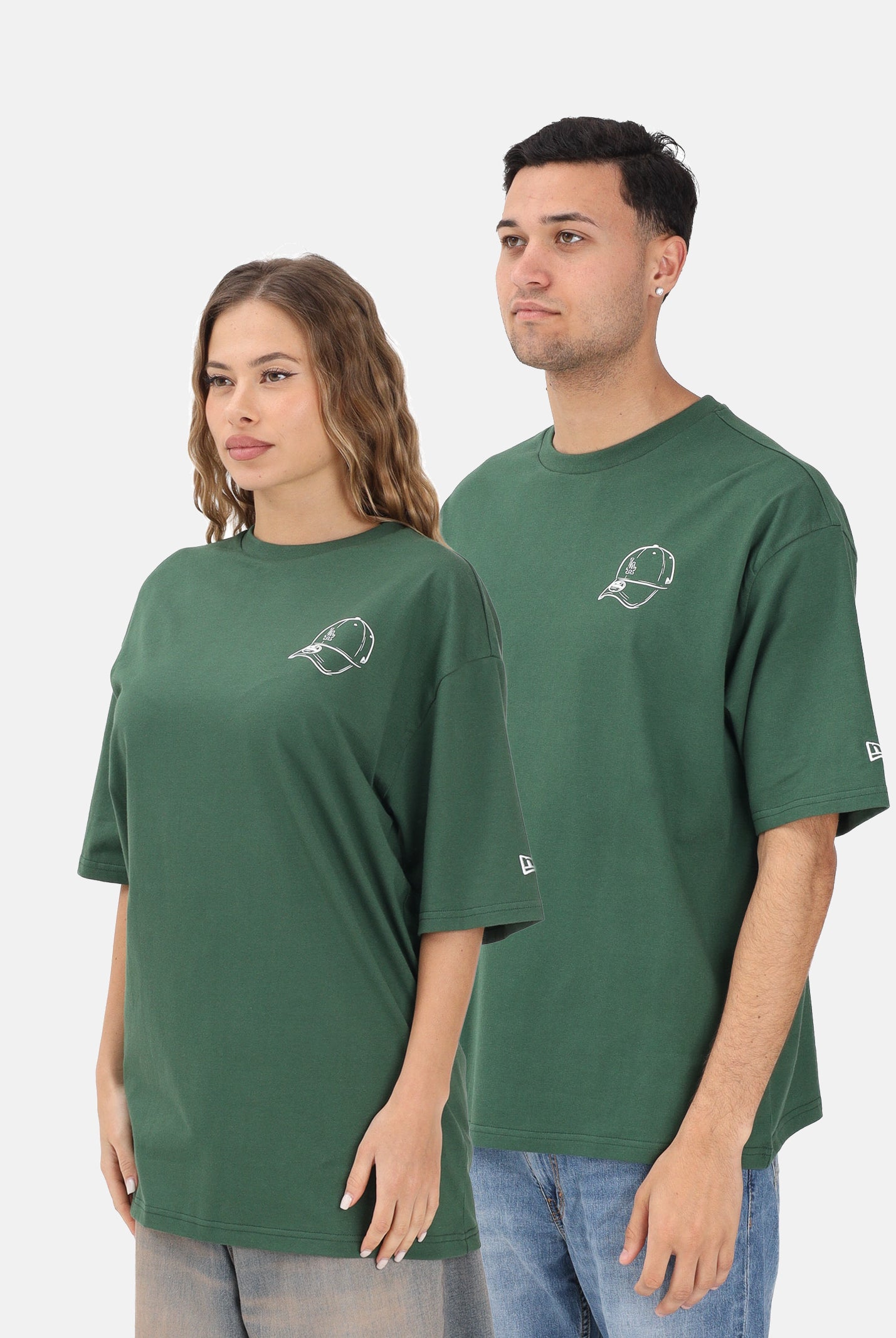 NEW ERA T-shirt a manica corta Oversized LA Dodgers MLB Baseball Graphic verde per uomo e donna 60771578 . NEW ERA