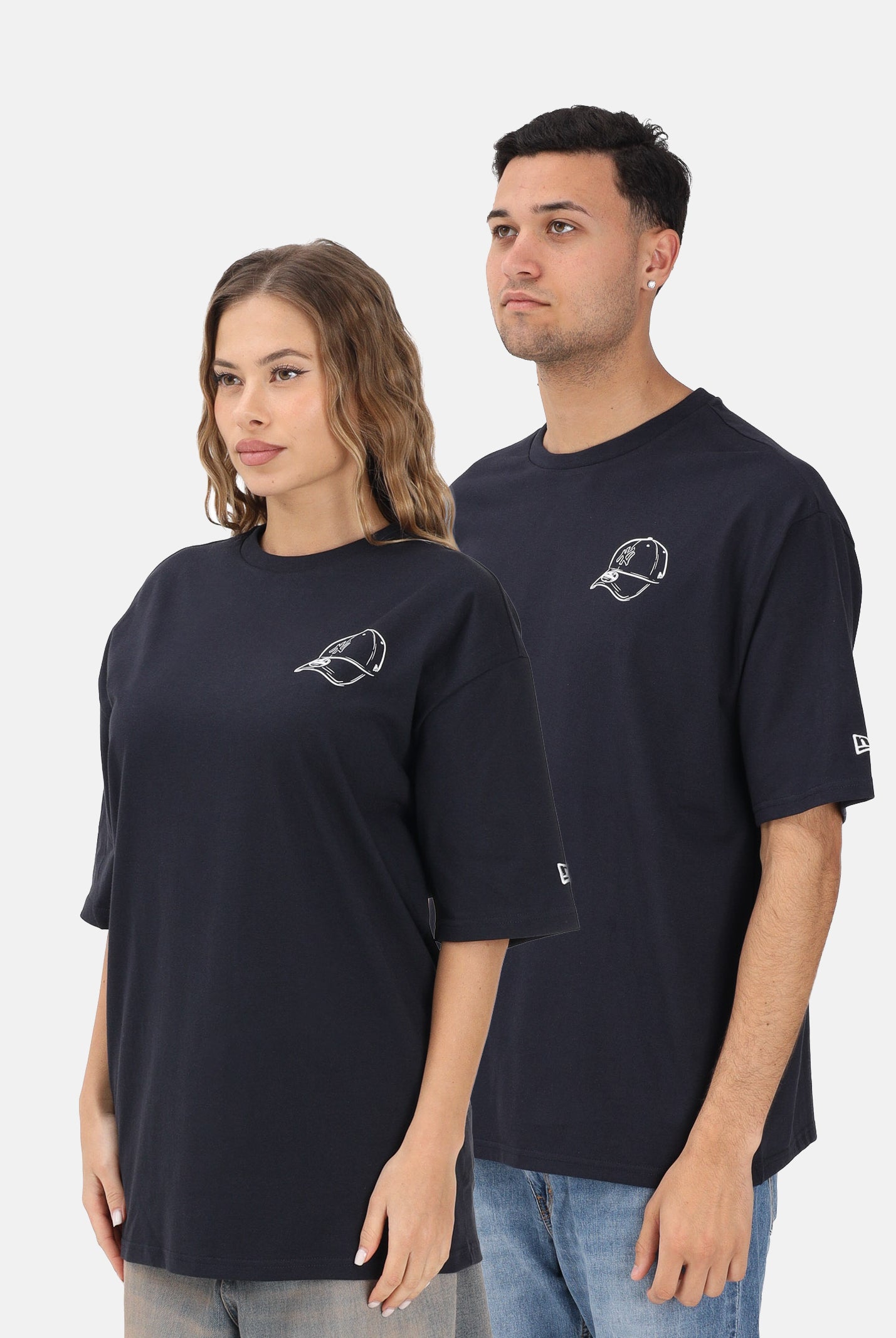 NEW ERA T-shirt a manica corta Oversized New York Yankees MLB Baseball Graphic blu per uomo e donna 60771579 . NEW ERA
