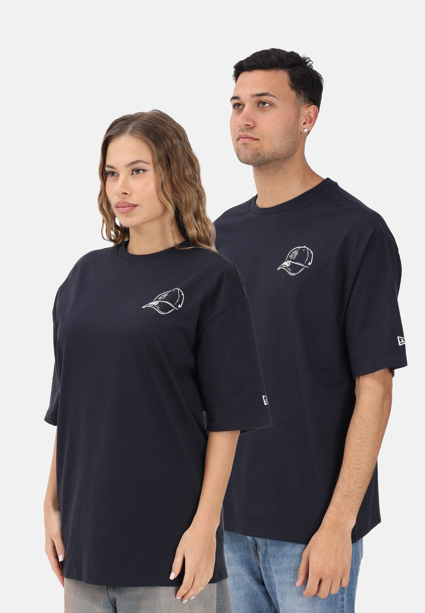 NEW ERA T-shirt a manica corta Oversized New York Yankees MLB Baseball Graphic blu per uomo e donna 60771579 . NEW ERA