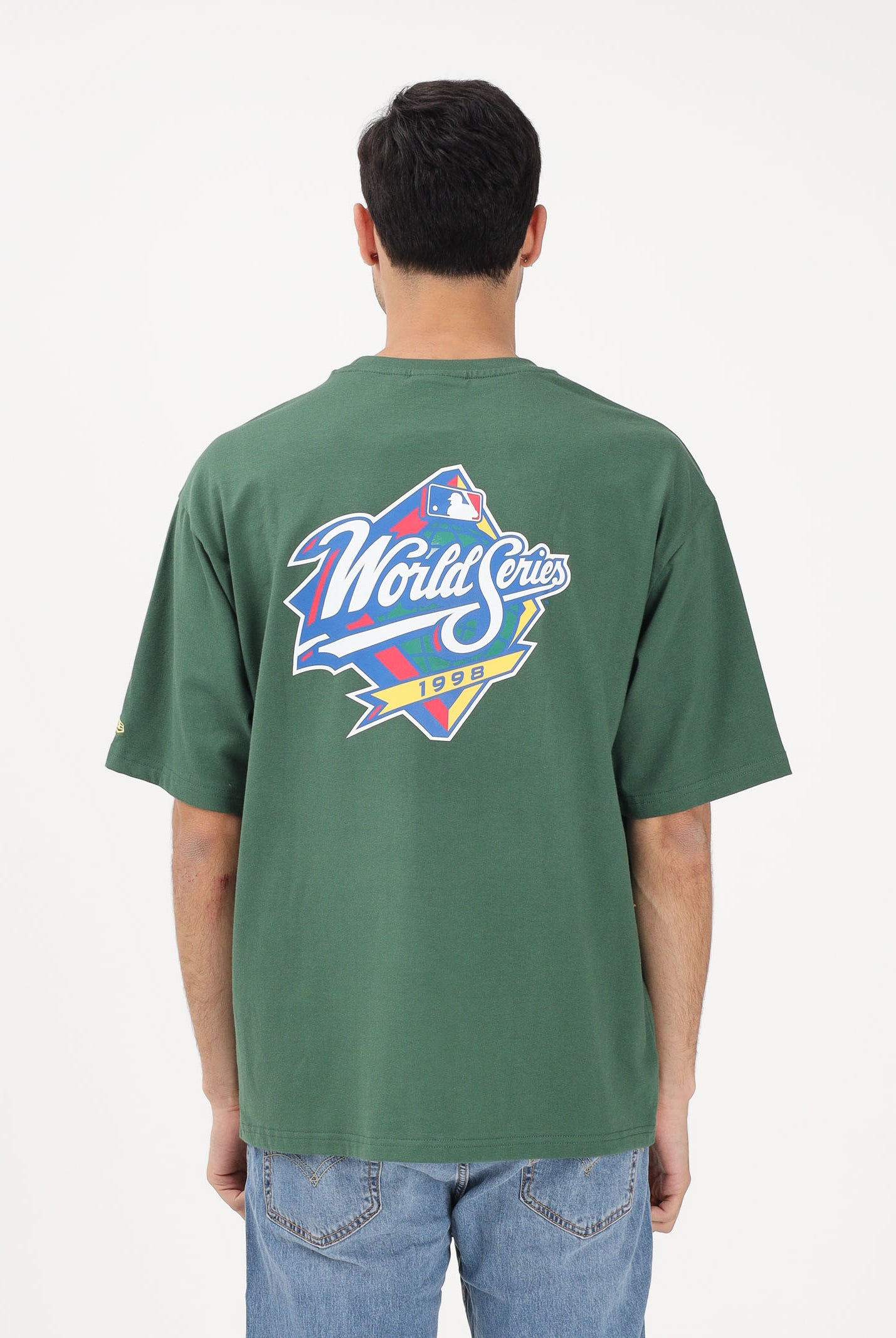 NEW ERA T-shirt a manica corta New York Yankees MLB World Series verde per uomo e donna 60771584 . NEW ERA